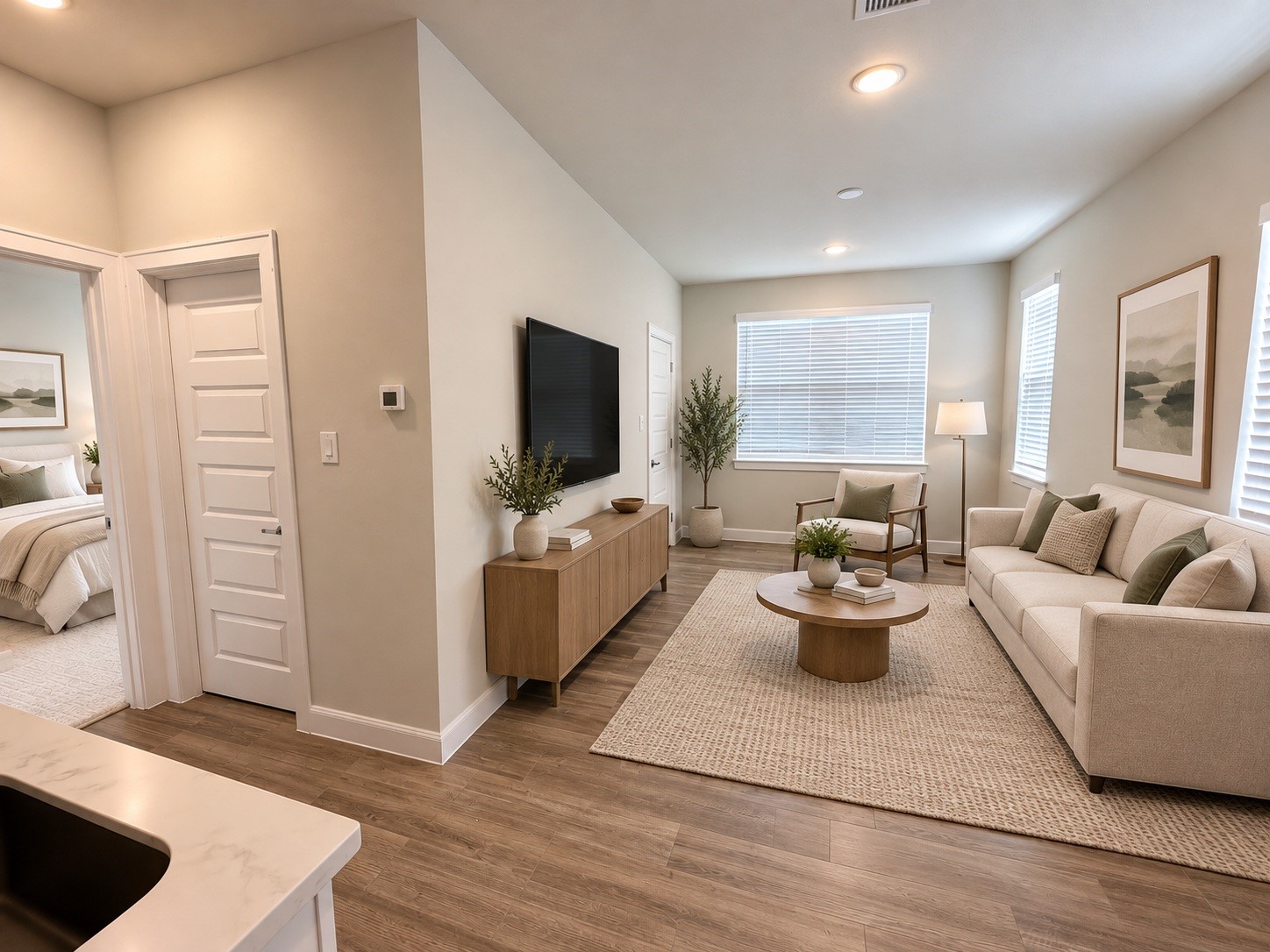 First floor flex room, virtually staged