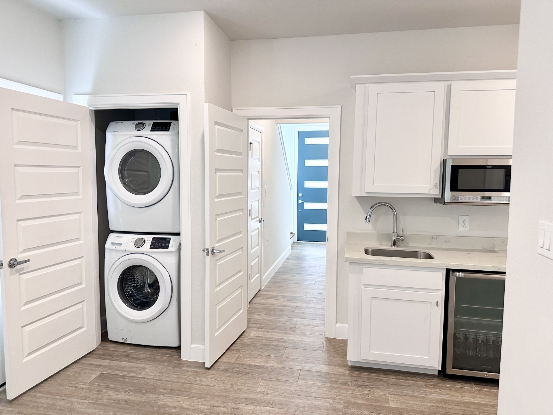 First floor with full laundry and kitchenette