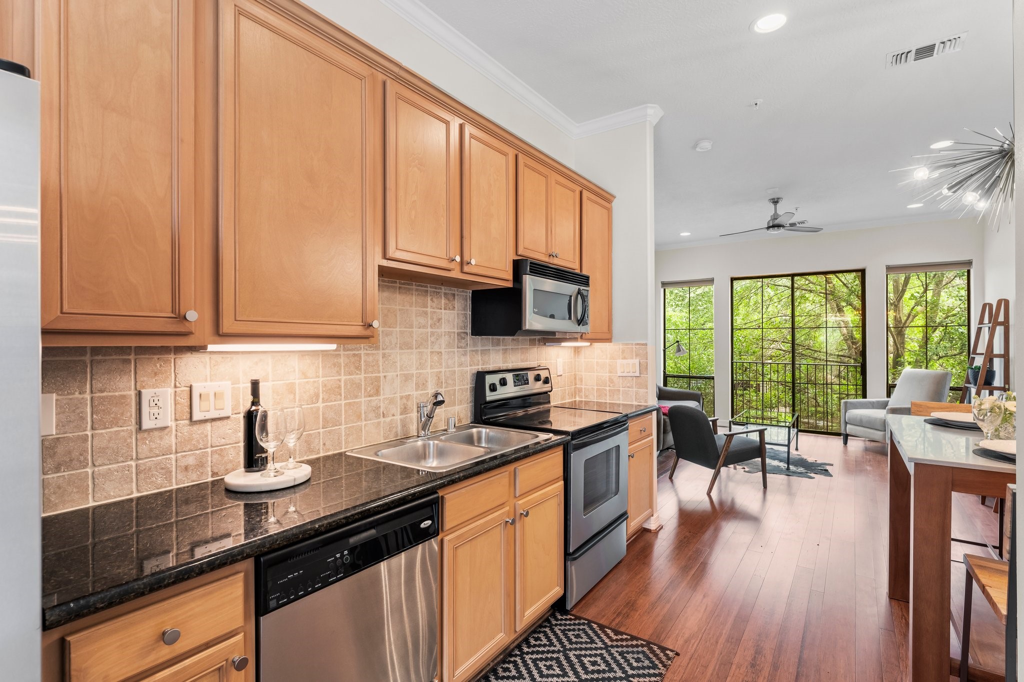 Love how the trees bring the outdoors IN!