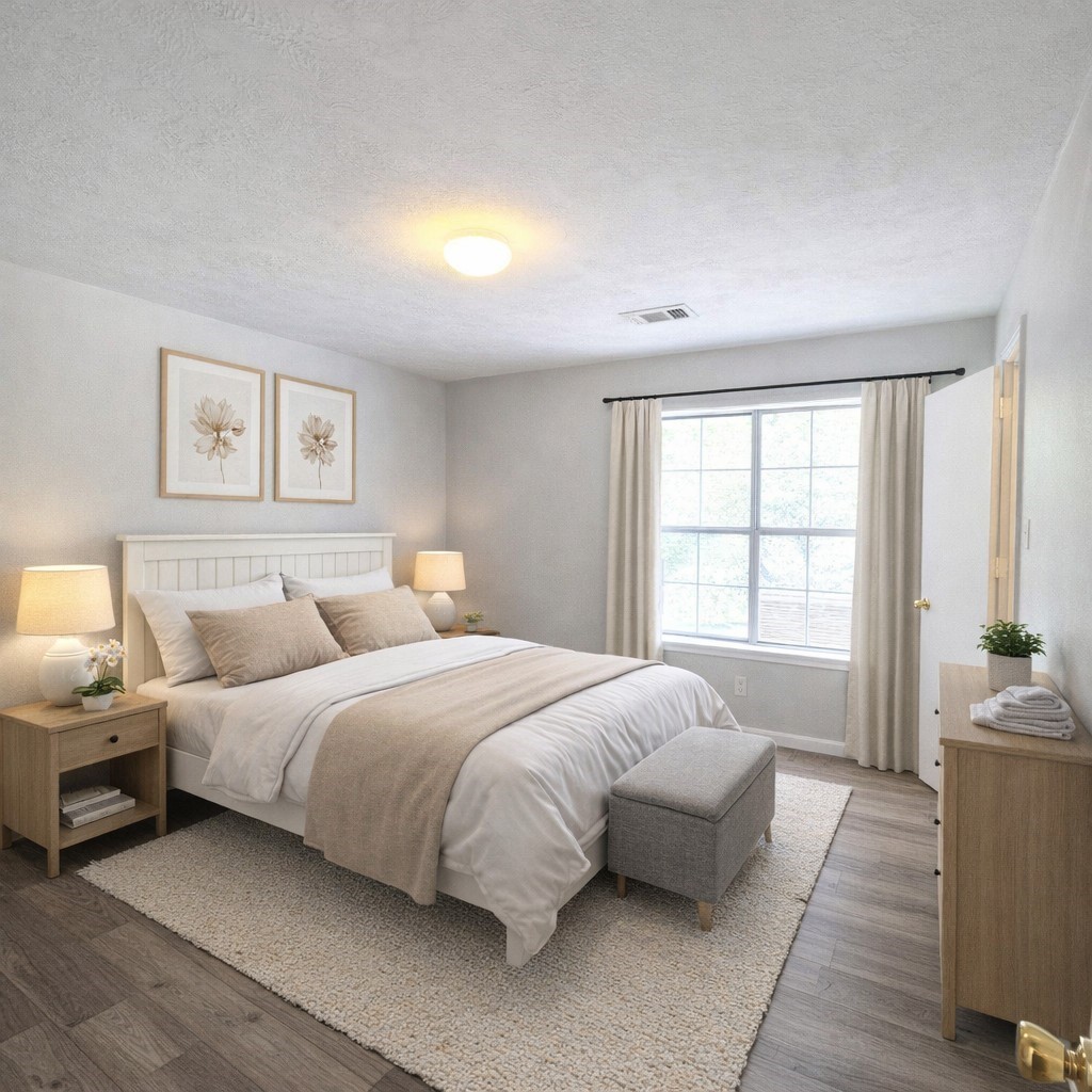 Virtually Staged Second Bedroom