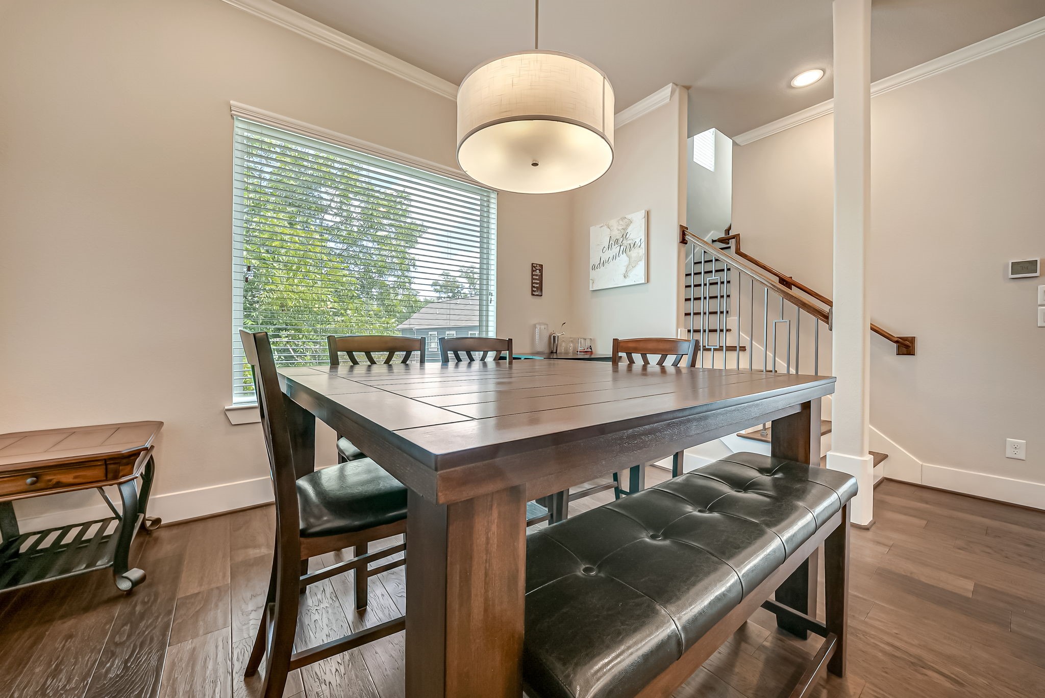 Alternate view of the open-concept dining space, ideal for everyday living and entertaining.