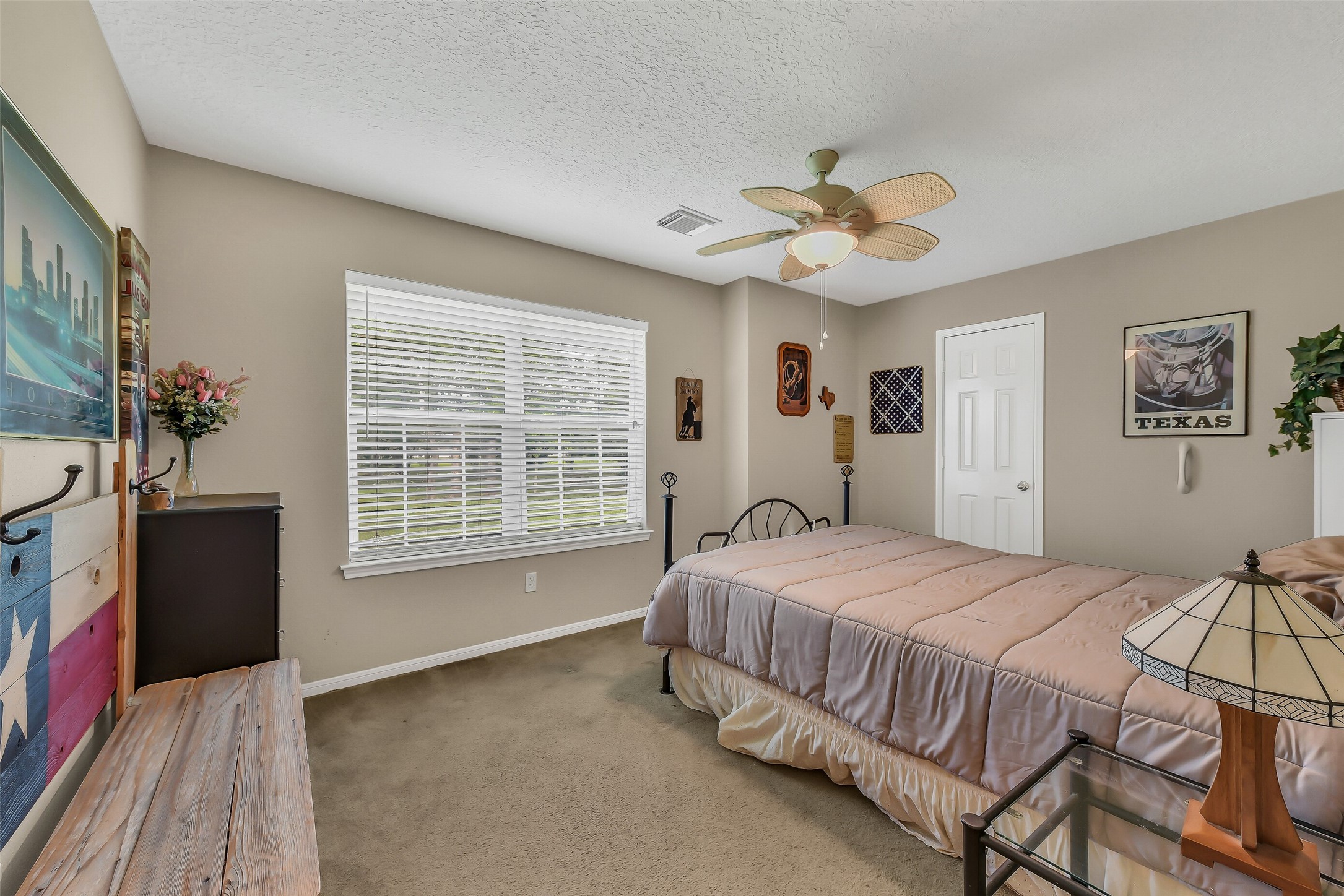 The guest room is oversized.