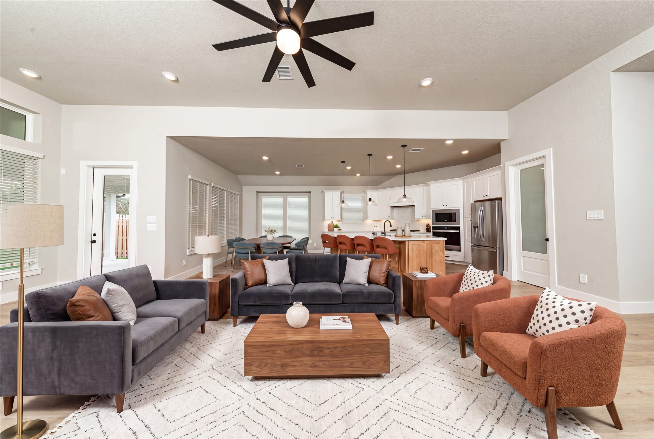 Enjoy a seamless flow between the living area and kitchen, perfect for entertaining.