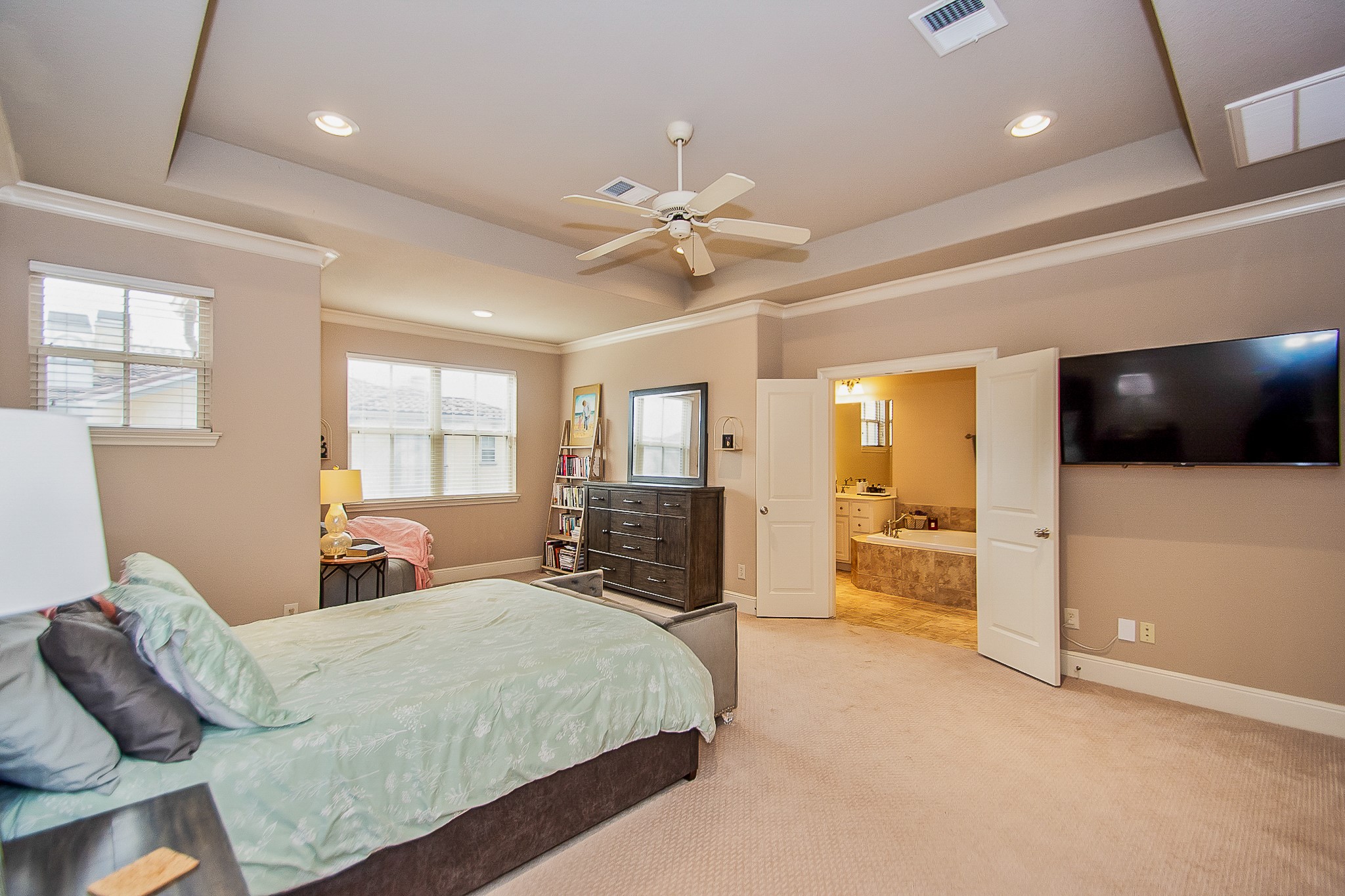 Spacious Master Bedroom with Sitting Area