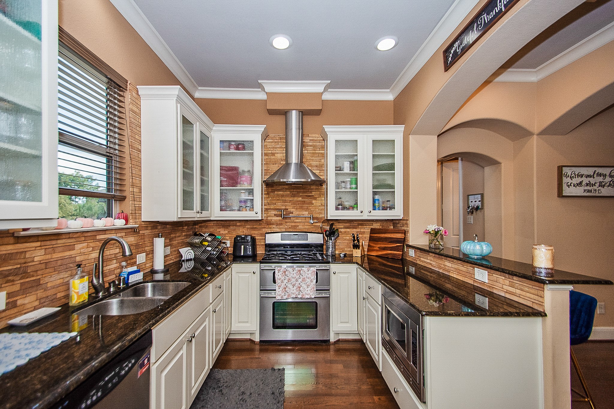 Gourmet kitchen loaded with custom features