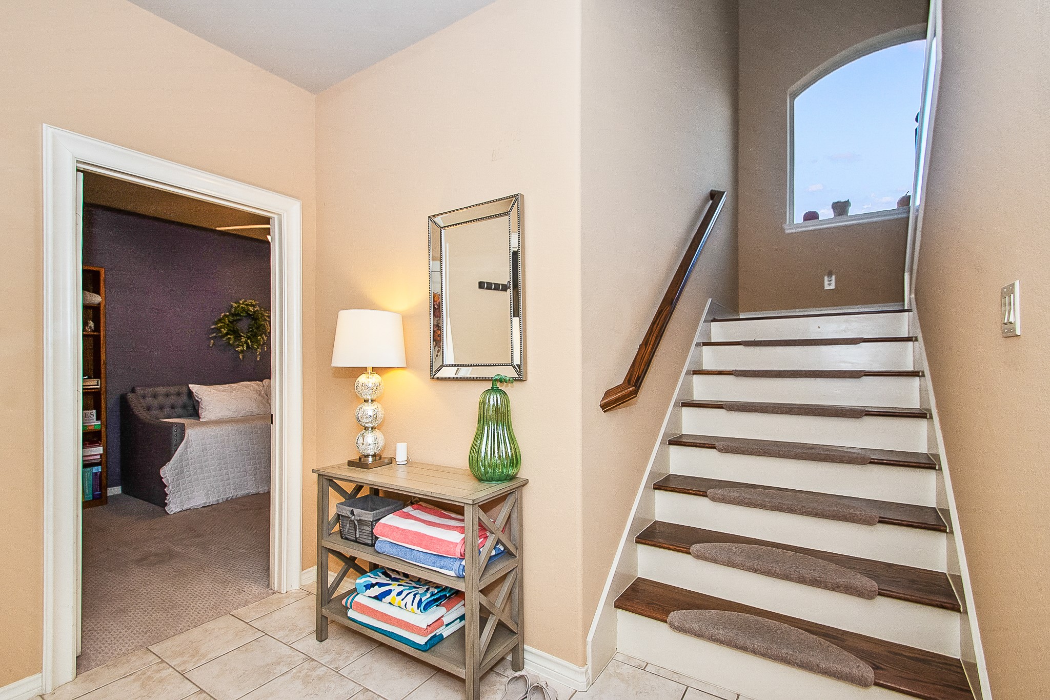 1st floor with Secondary Bedroom and Main Entry