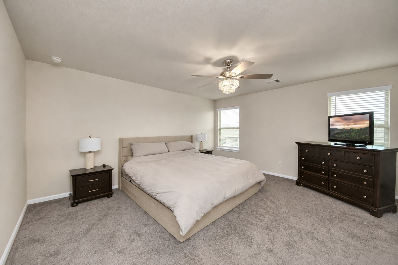 Primary bedroom, located upstairs.