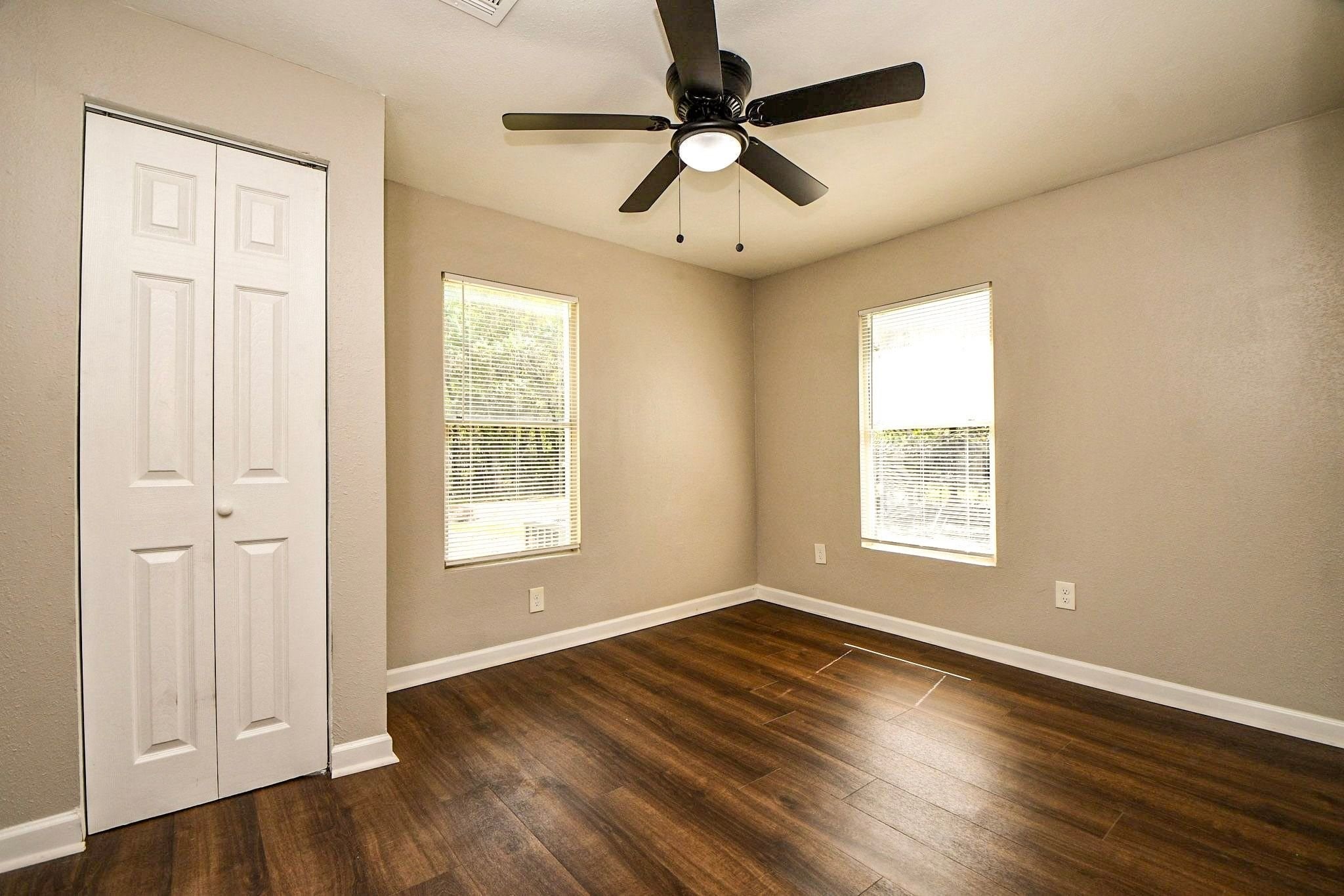 Bedrooms have closets