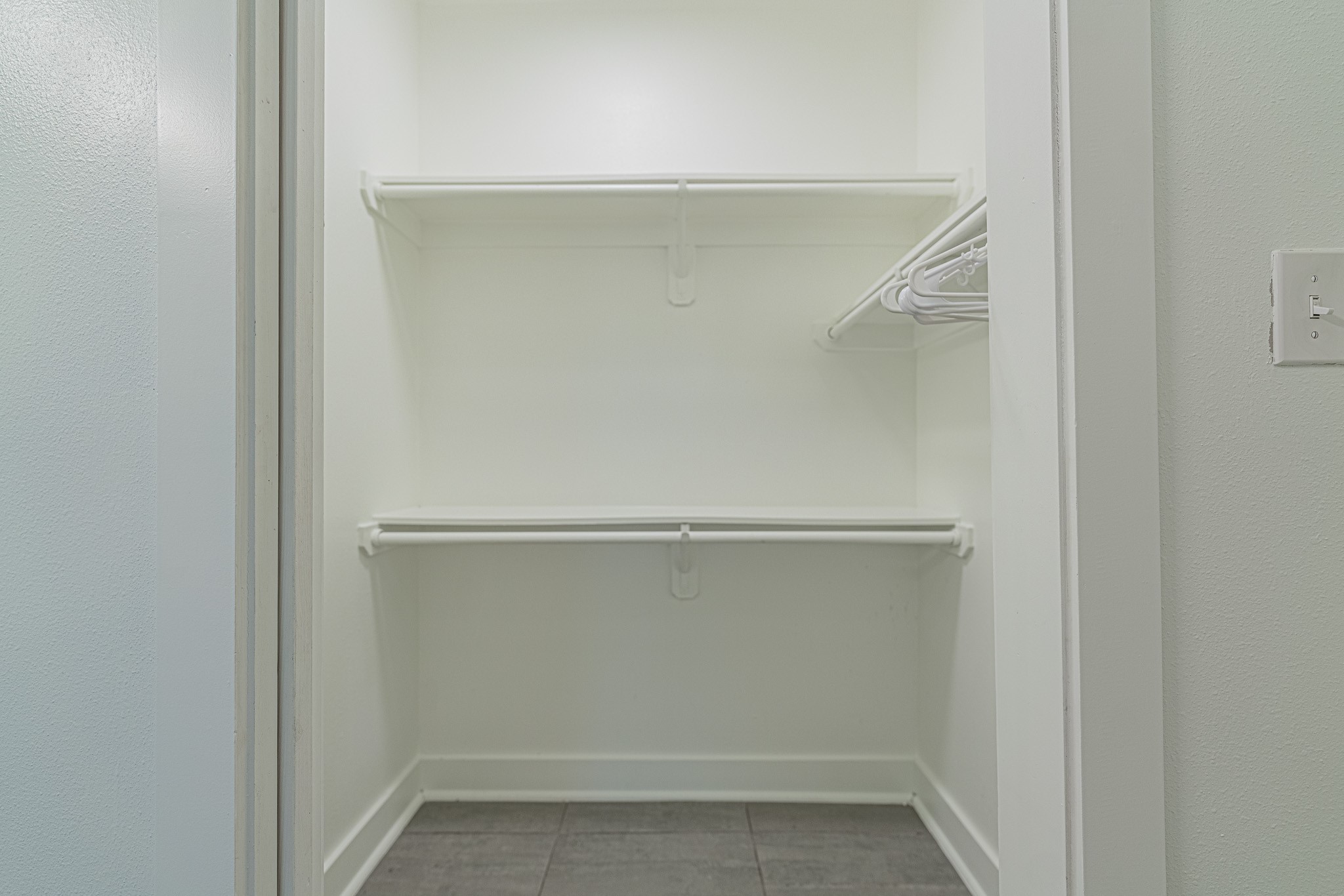 Spacious walk-in closet