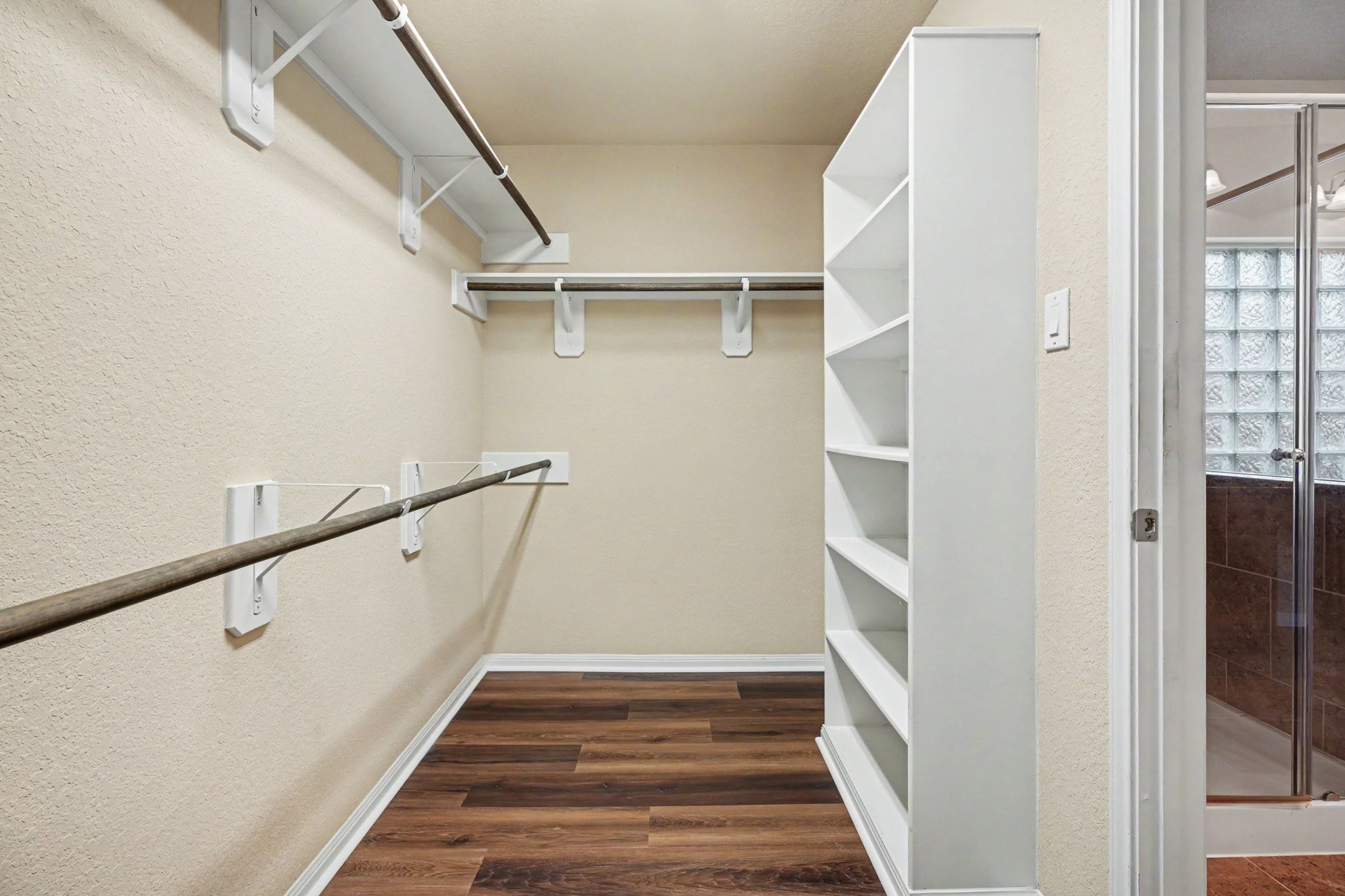 A wonderful closet with organization in mind!