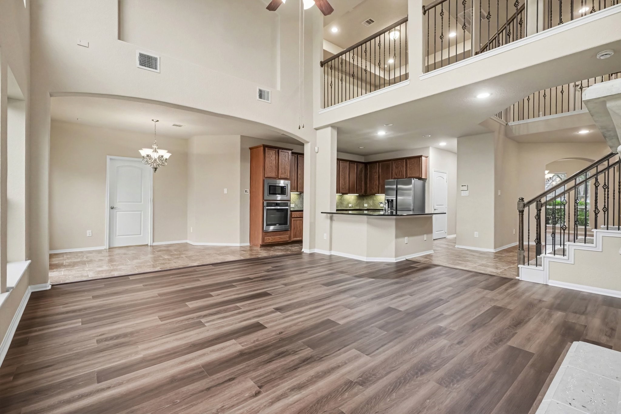 This semi open floor plan is great for entertaining!  Look at that spacious breakfast room!