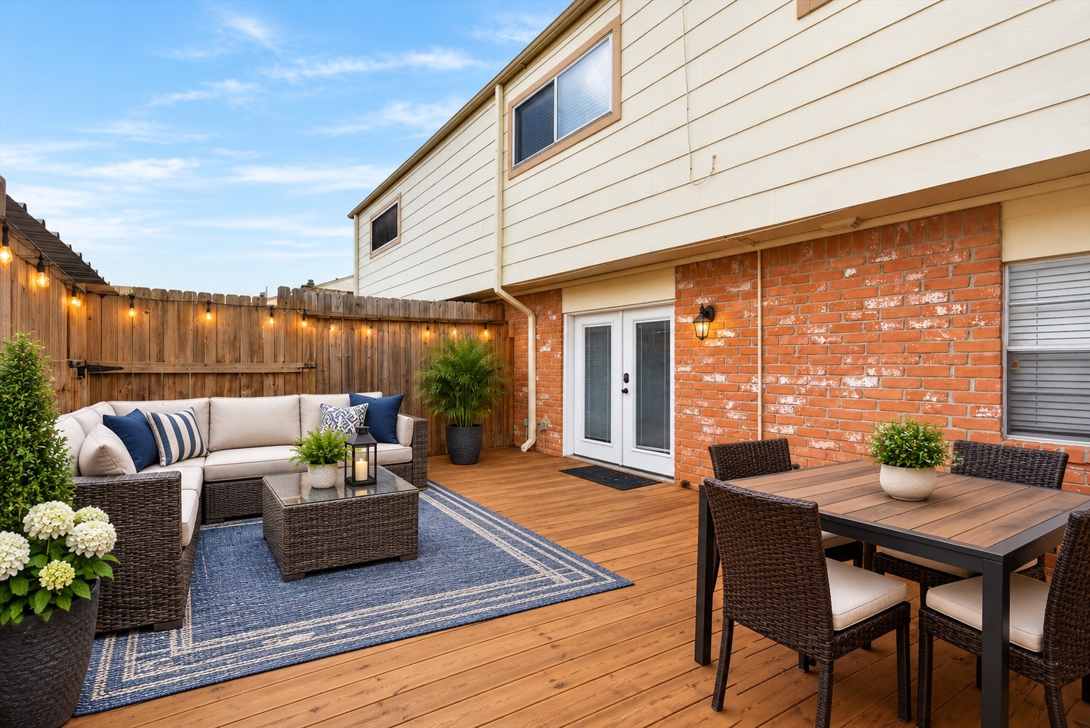 Virtually staged patio area to show potential.