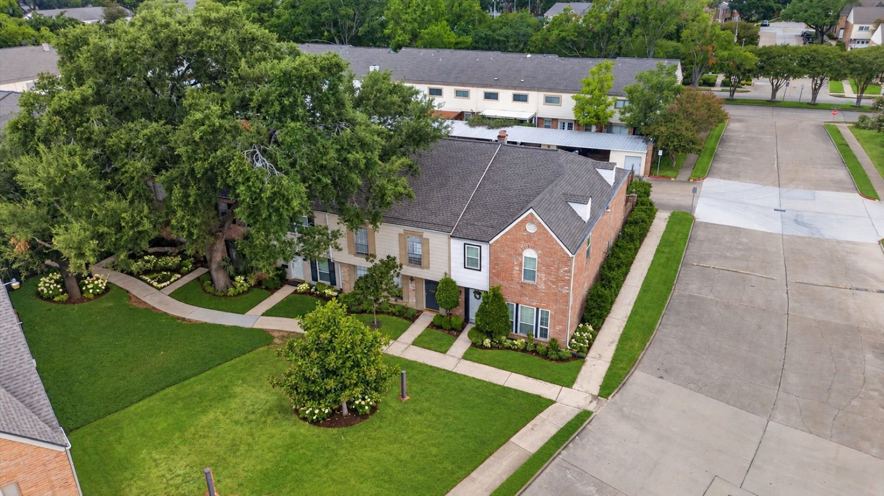 Aerial view of the property.