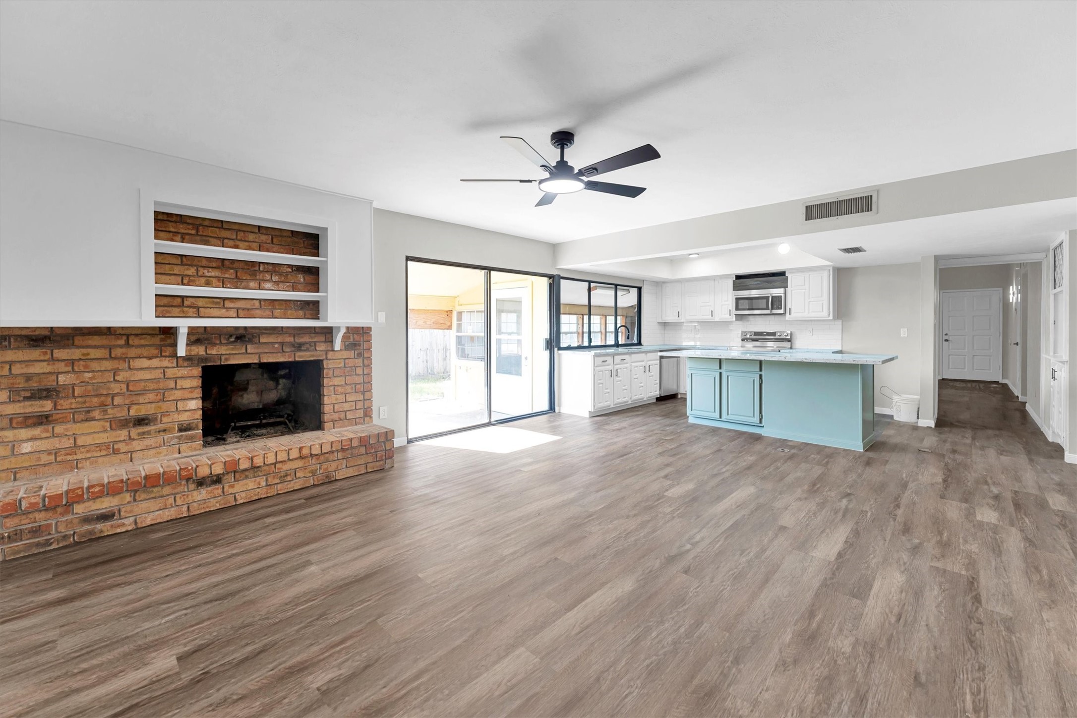 Kitchen open to Family Room