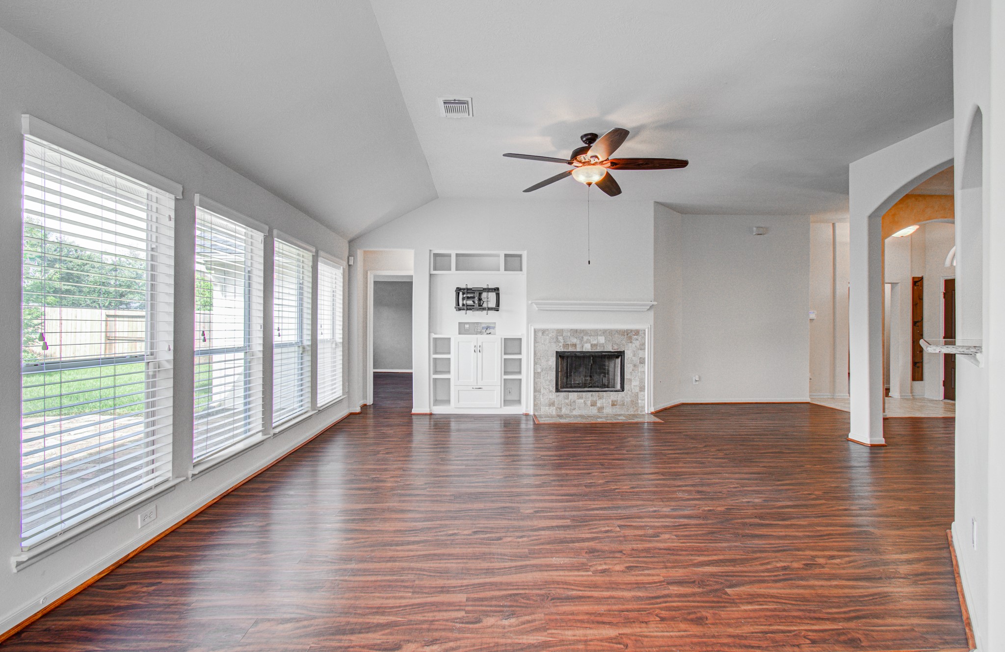 Another view of the living area from the breakfast room. The open floor plan is great for entertaining and families alike.