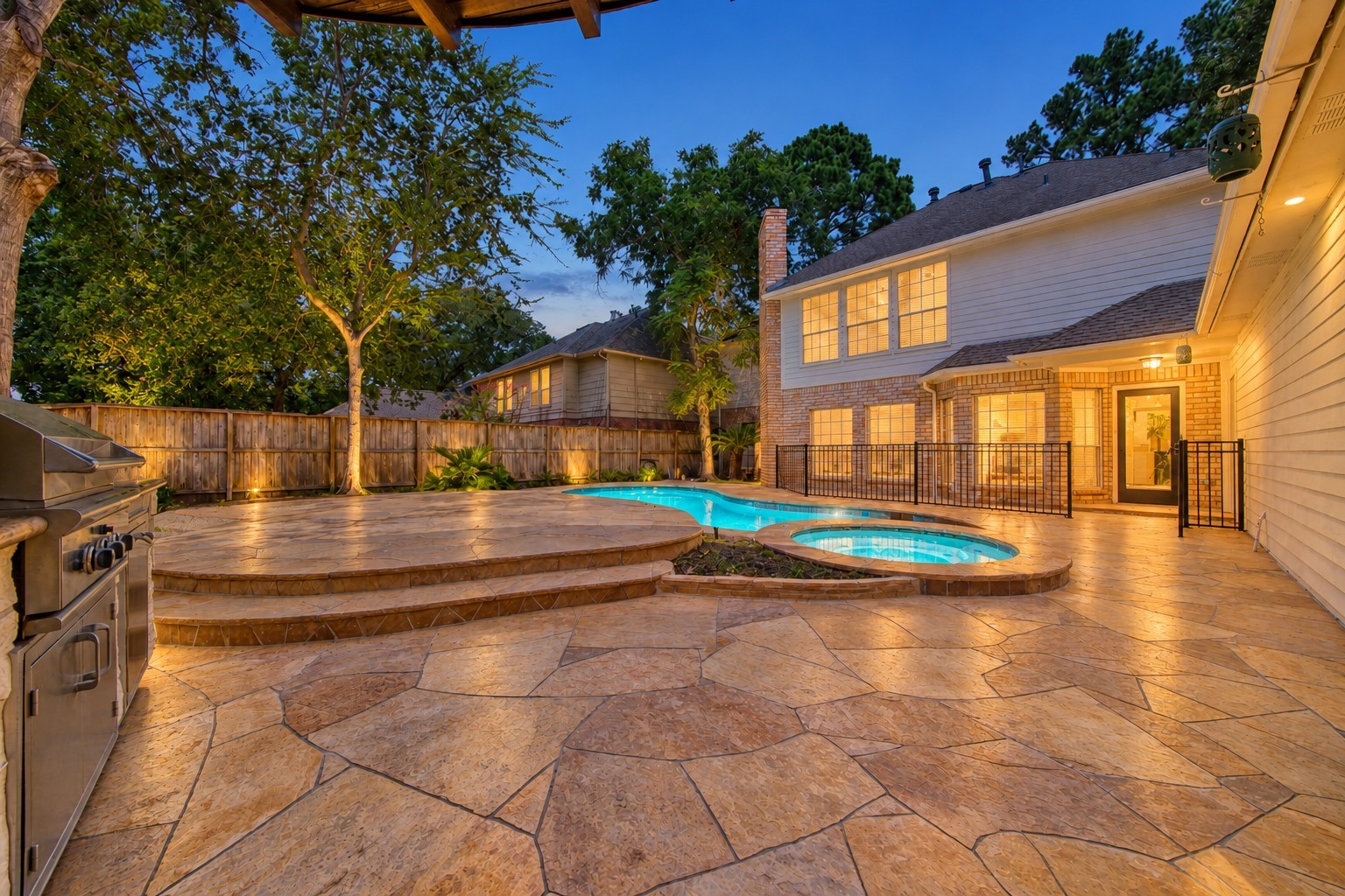 AI Generated Twilight Backyard