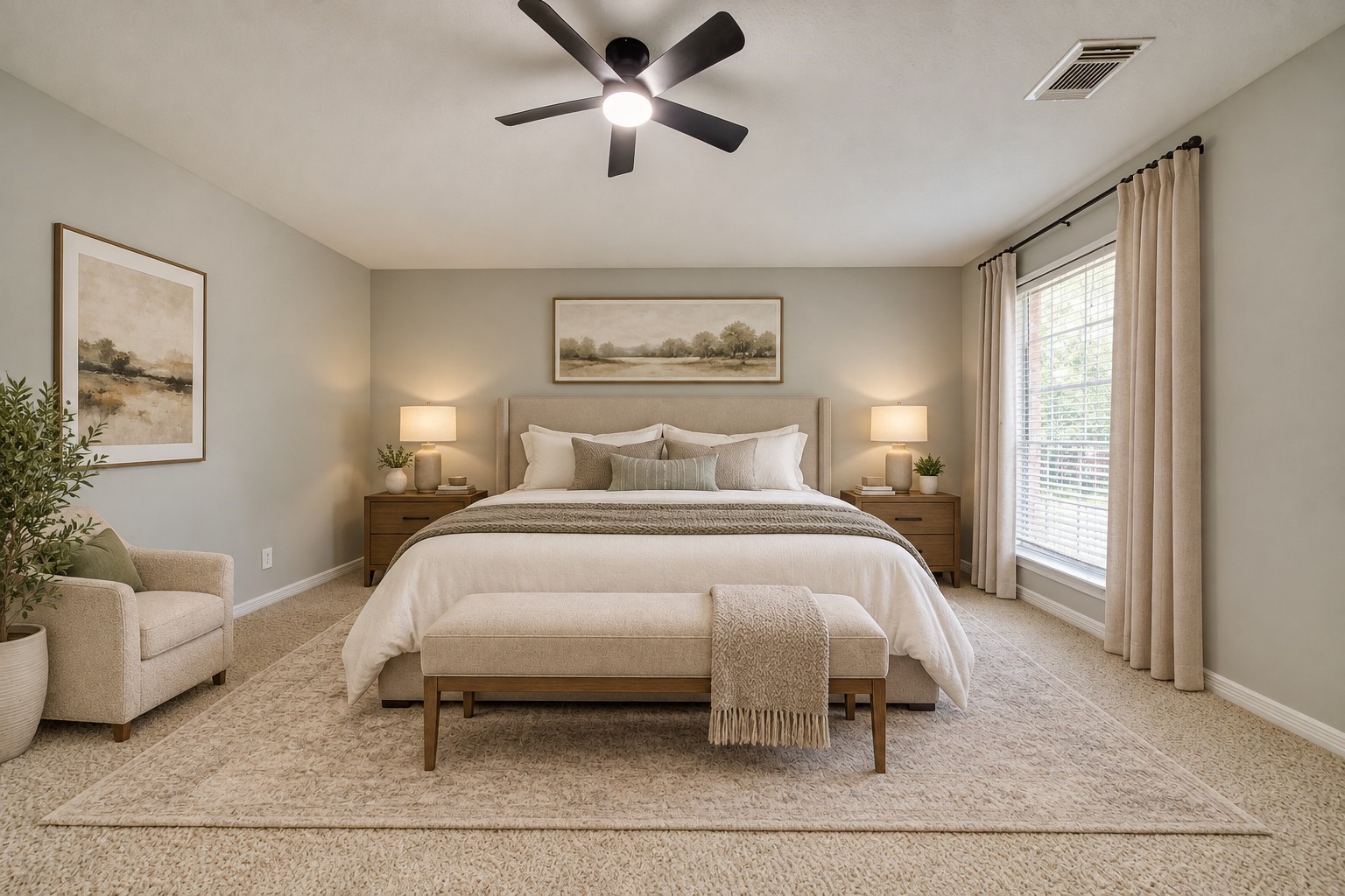 Bedroom Virtually Staged