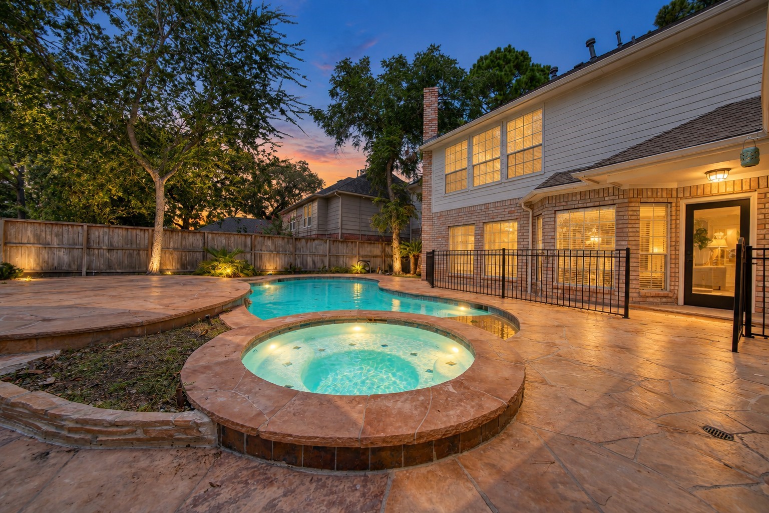 AI Generated Twilight Backyard