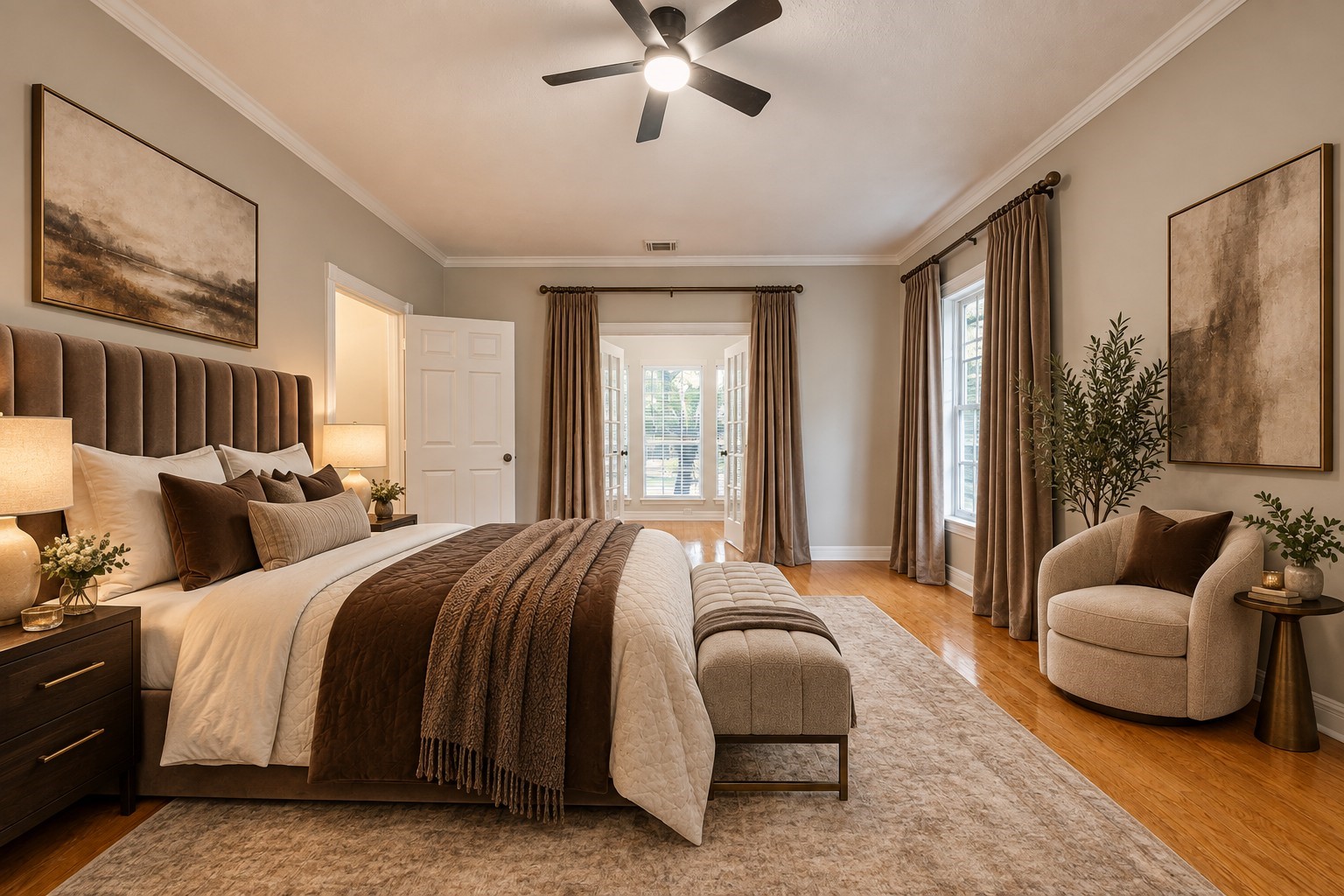 Primary Bedroom Virtually Staged