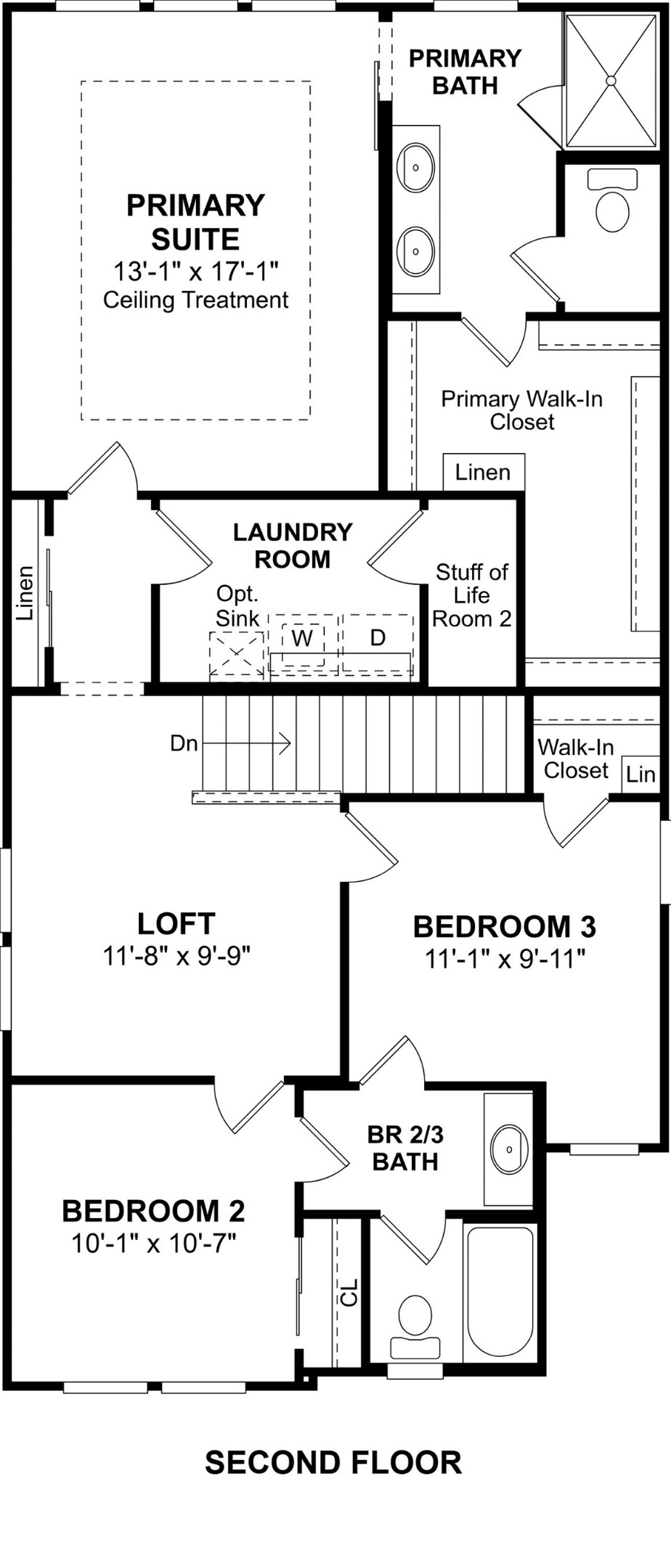 The Marietta floor plan by K. Hovnanian Homes. 2nd Floor shown. *Prices, plans, dimensions, features, specifications, materials, and availability of homes or communities are subject to change without notice or obligation.