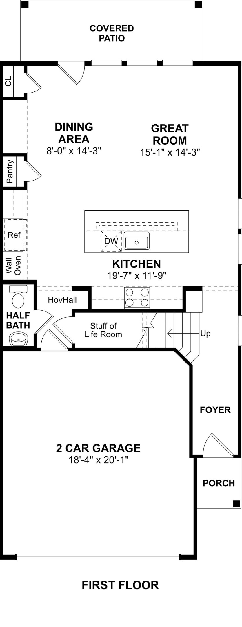 The Marietta floor plan by K. Hovnanian Homes. 1st Floor shown. *Prices, plans, dimensions, features, specifications, materials, and availability of homes or communities are subject to change without notice or obligation.