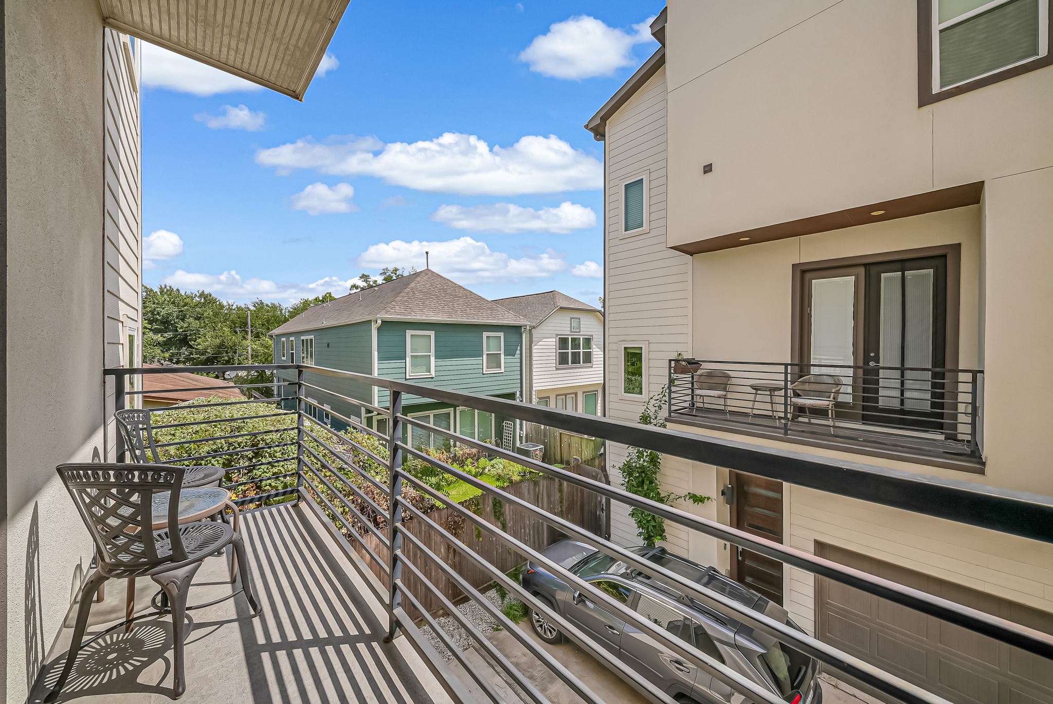Private balcony ideal for morning coffee, evening relaxation, or enjoying Houston's outdoor lifestyle.