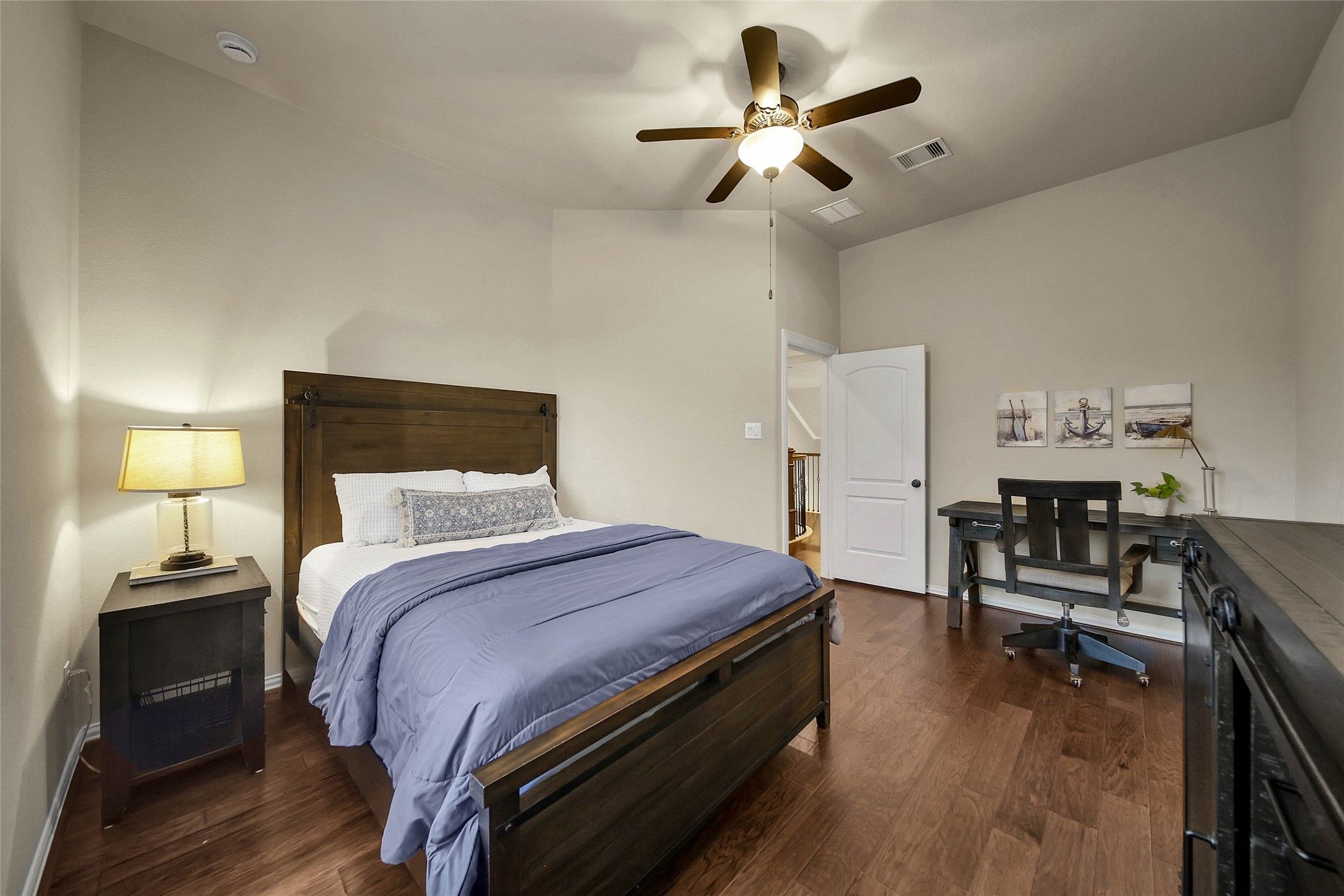 Each bedroom offers generous space for a bed, dresser, desk, and more, plus the added bonus of another walk-in closet for exceptional storage and organization