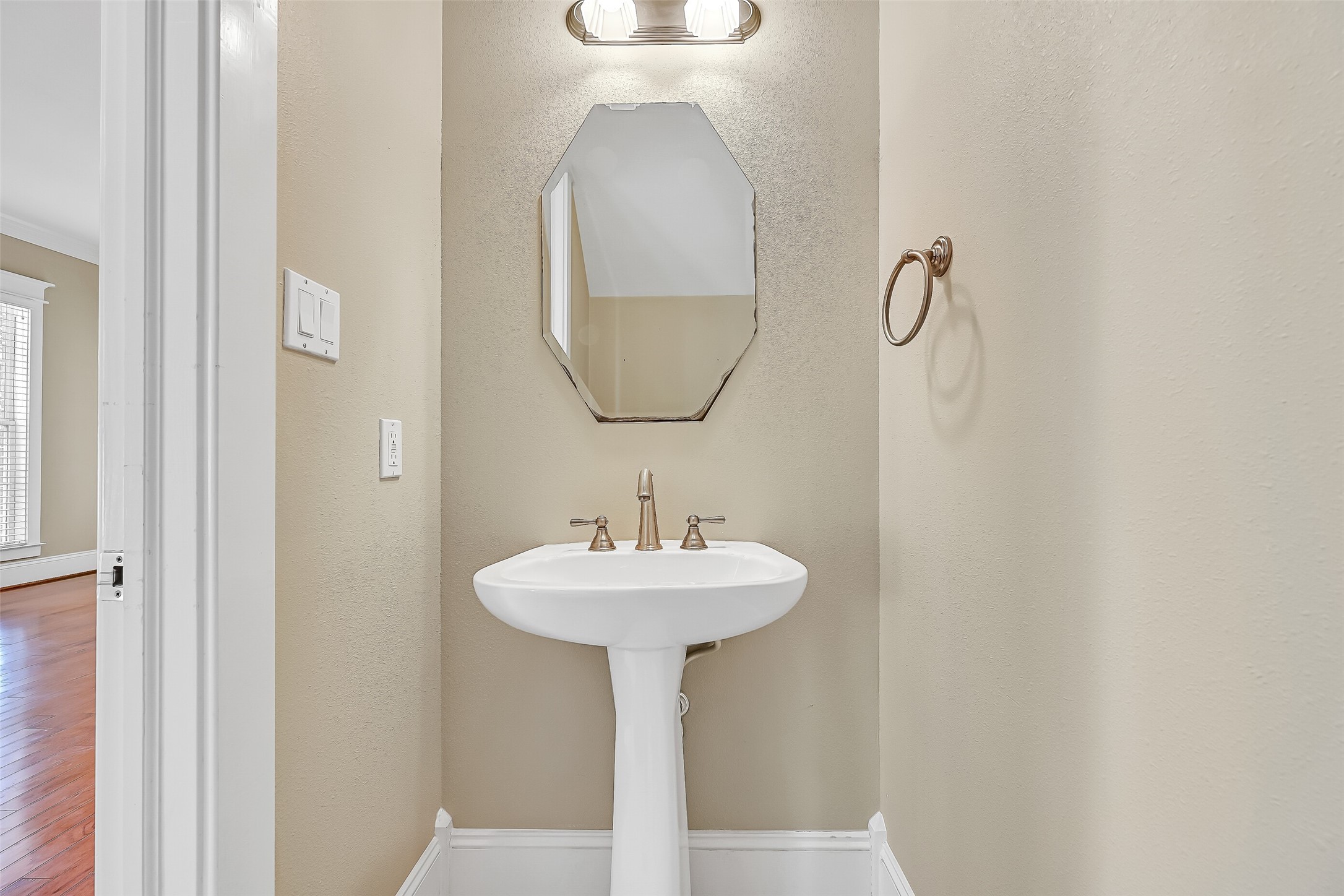 Half bath located off of the living area.