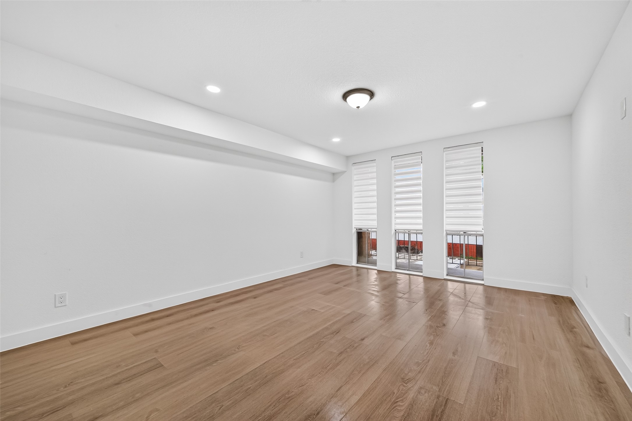 Quality laminate flooring throughout, fresh neutral finishes, and all-new interior doors create a cohesive, carpet-free living environment Quality laminate flooring throughout, fresh neutral finishes, and all-new interior doors create a cohesive, carpet-free living environment