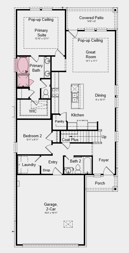 Additional Highlights include: Tub at primary bathroom and upgraded front entry door.