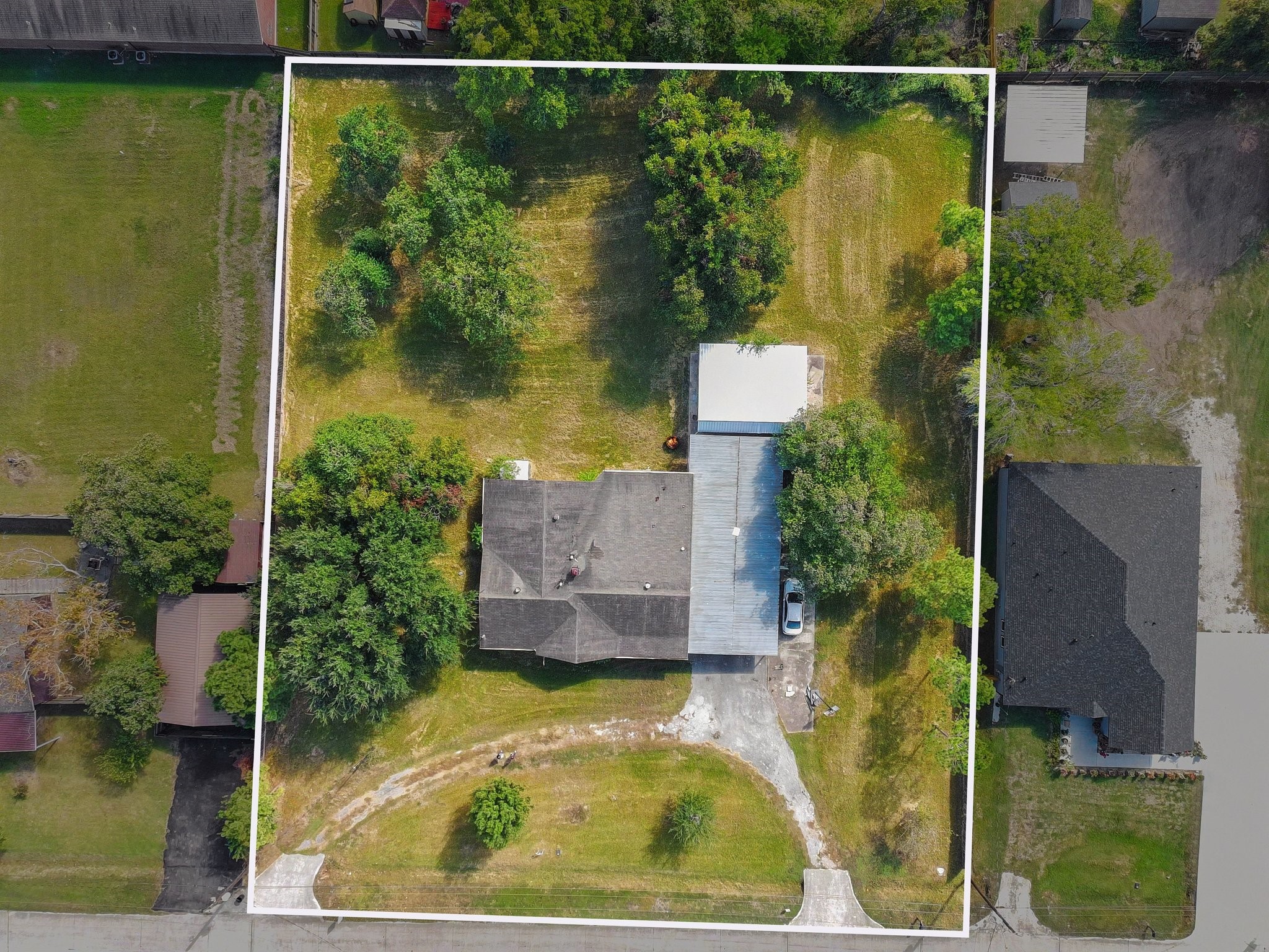 Aerial view-property lines shown are approximate