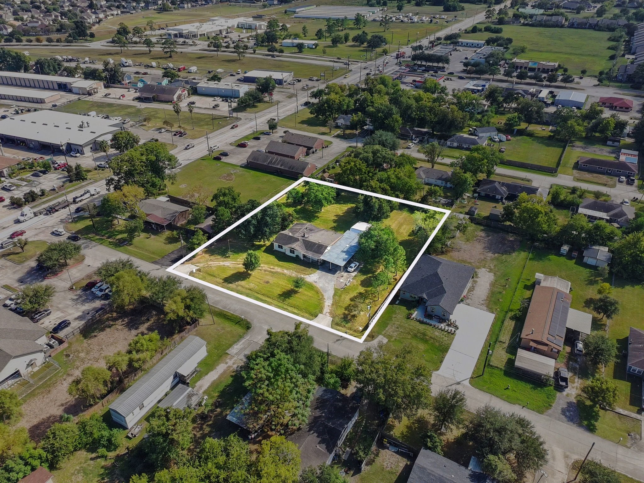Aerial view-property lines shown are approximate