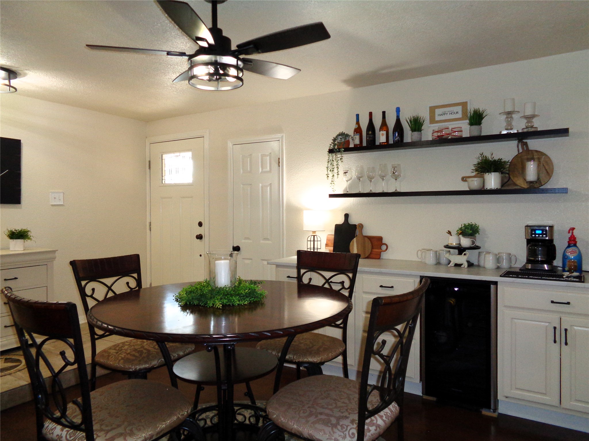 Wine fridge and cabinet are included. Wine fridge and cabinet are included.