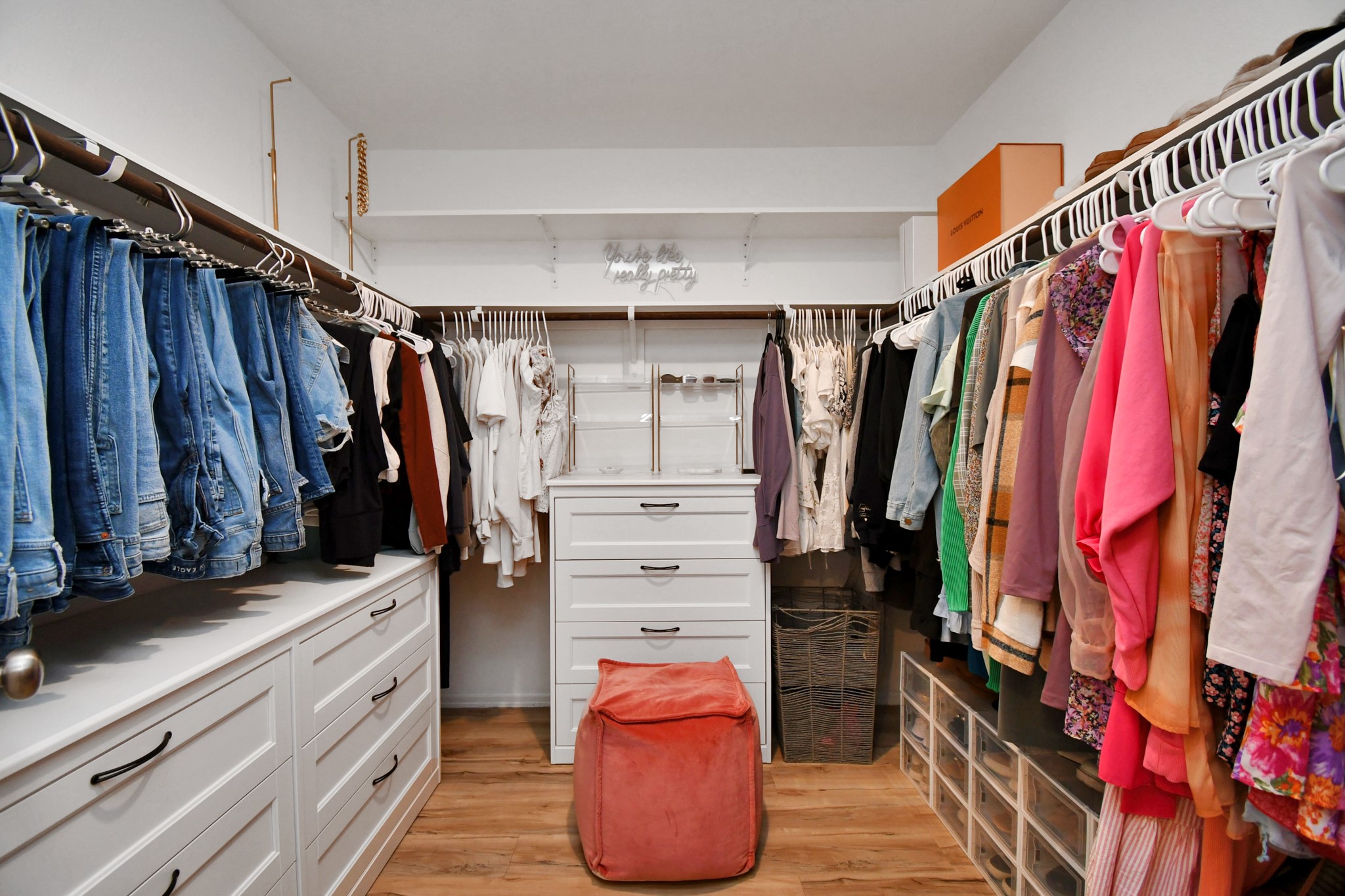 Primary walk-in closet!