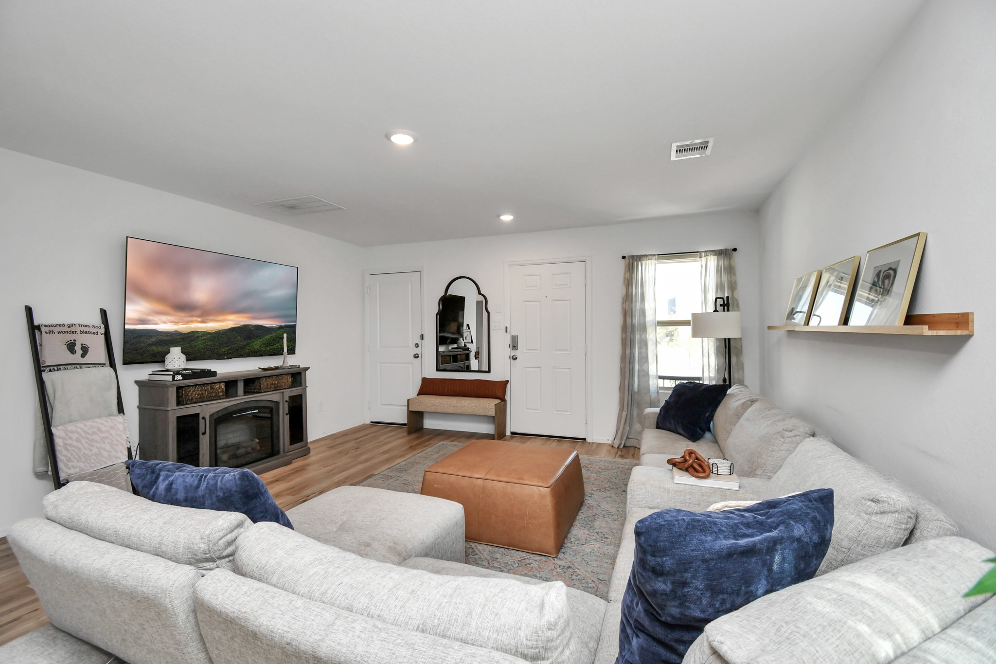 Before the accent wall was added.