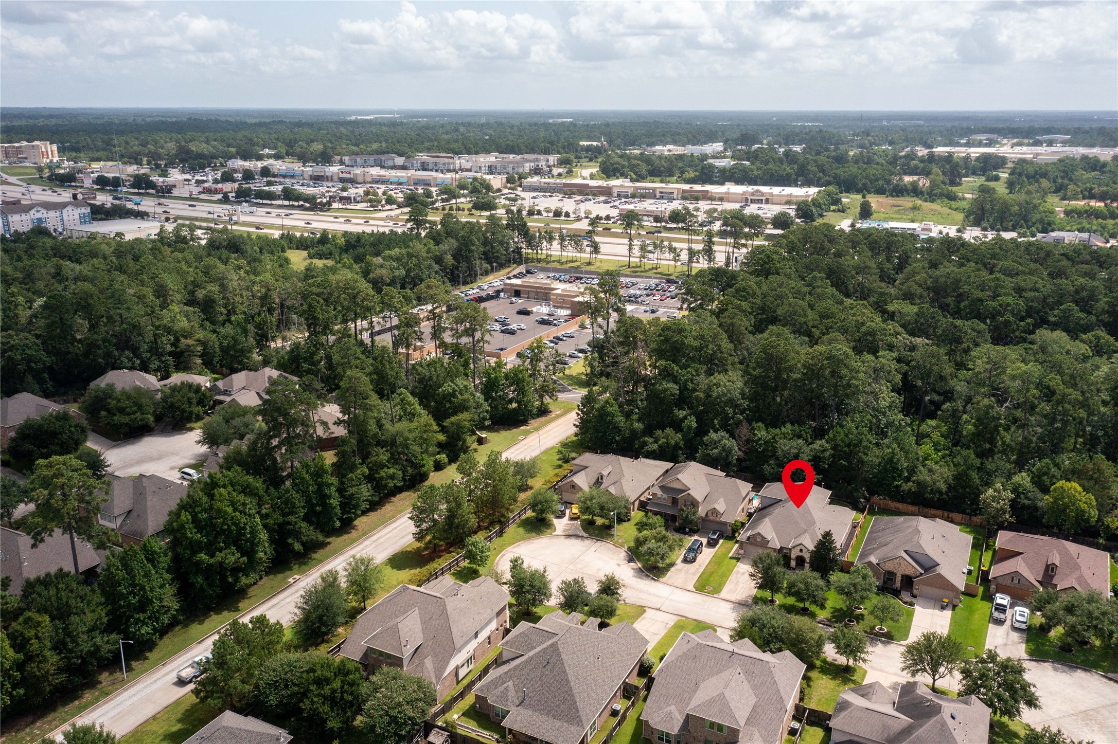Aerial perspective showcasing the home's location within Graystone Hills.