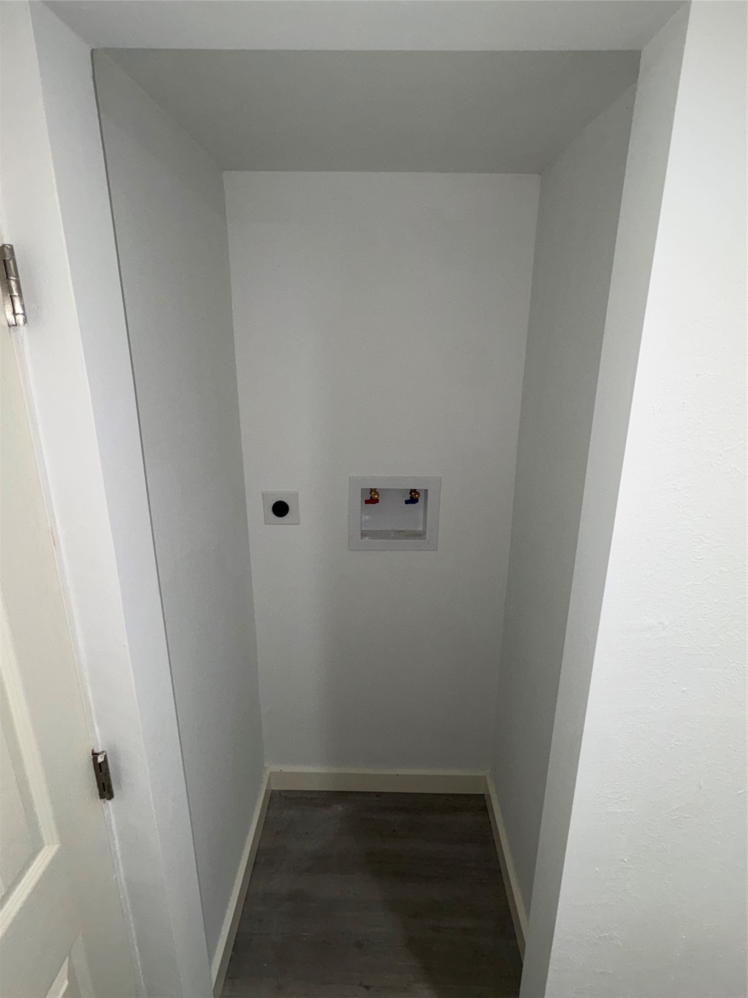 Washer & dryer connections in restroom