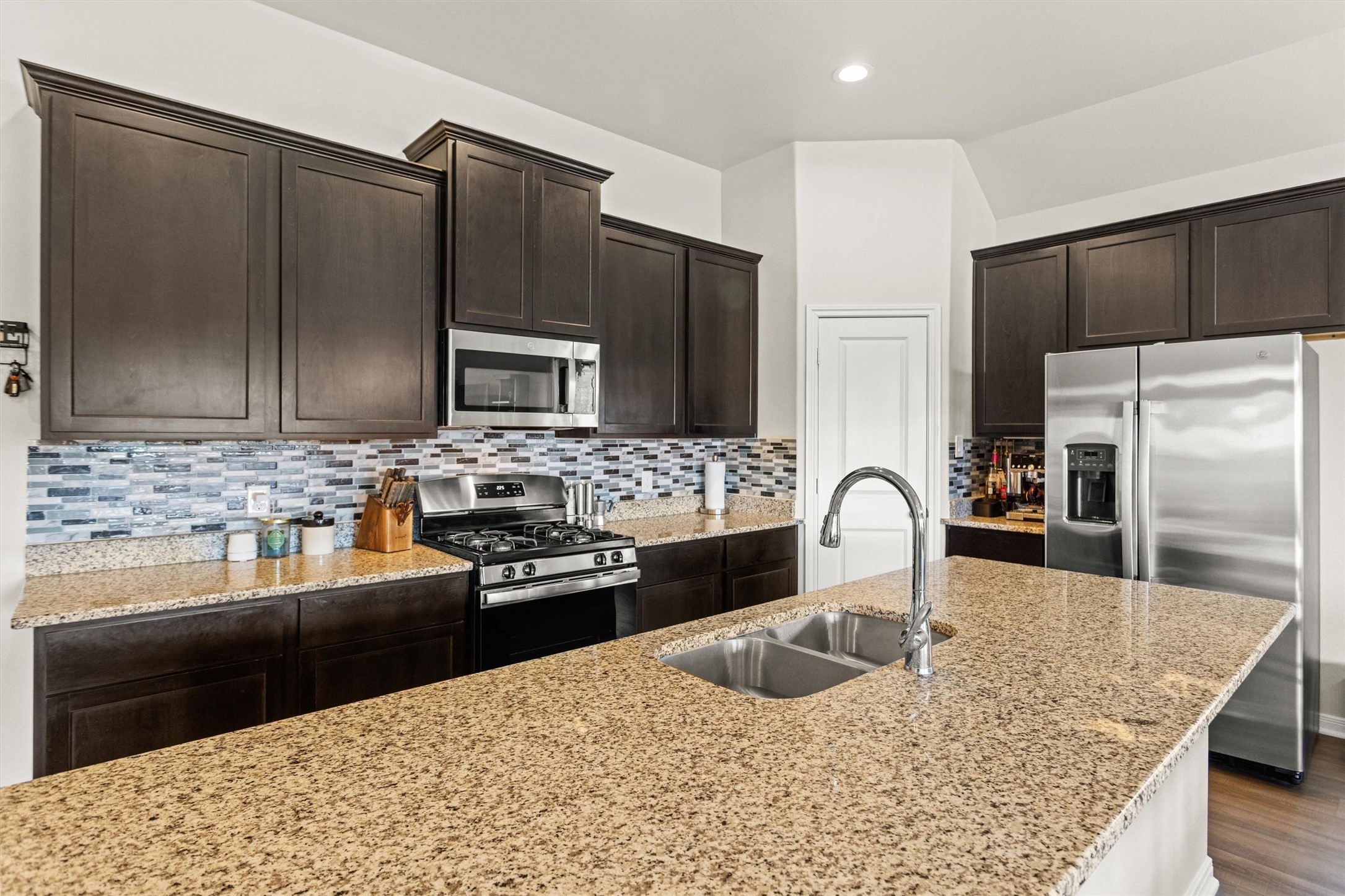 Stainless steel appliances.