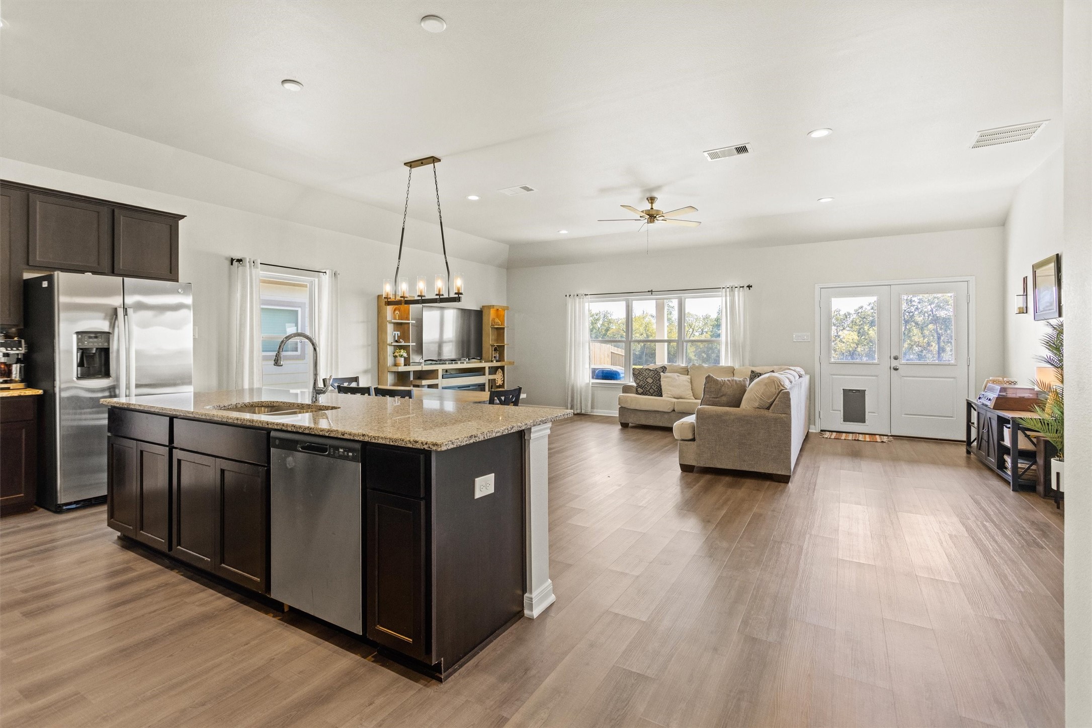 The open concept floor plan makes for easy living and entertaining.