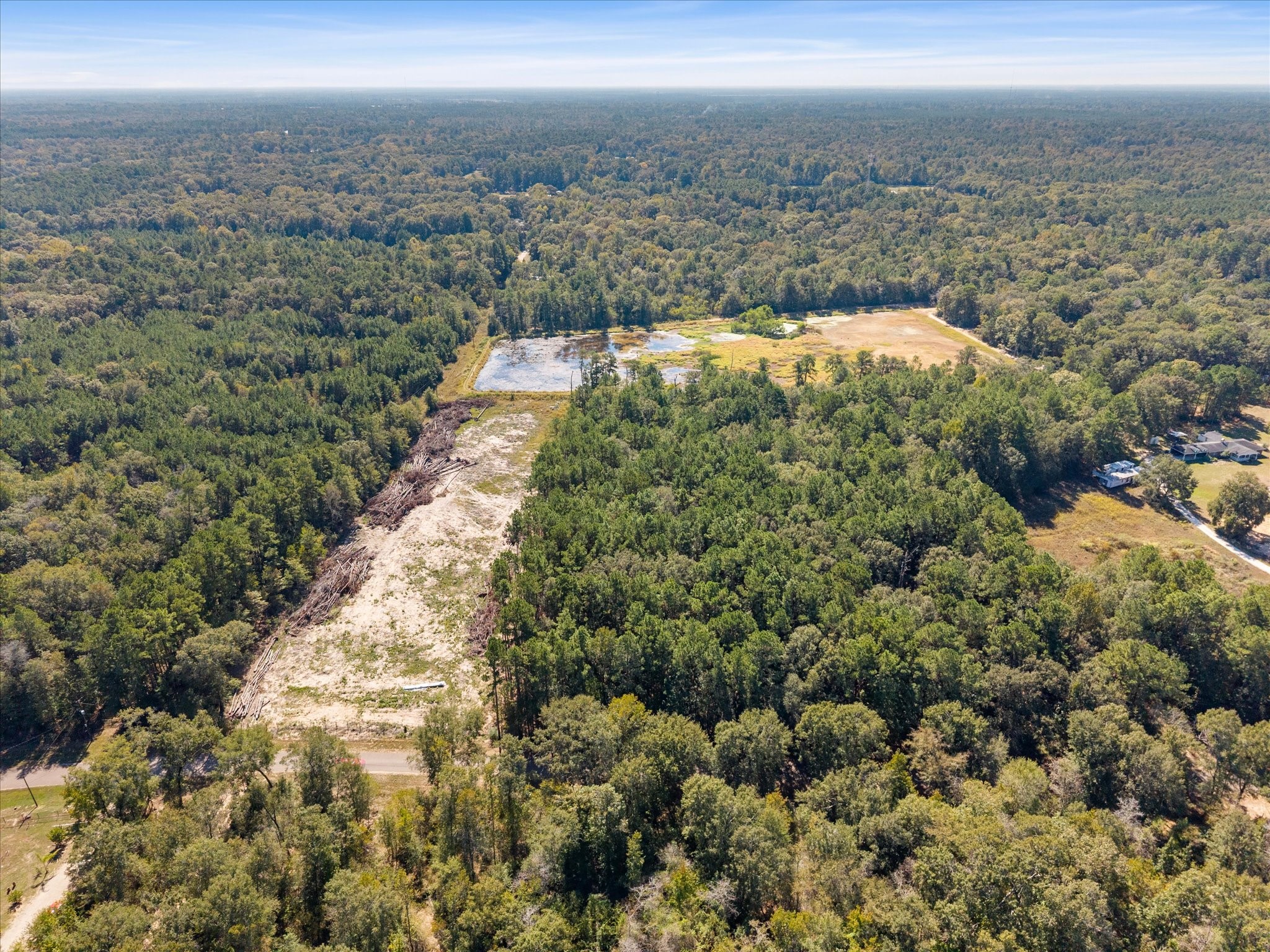 enjoy a peaceful setting on 3.5 acres in the conroe area.