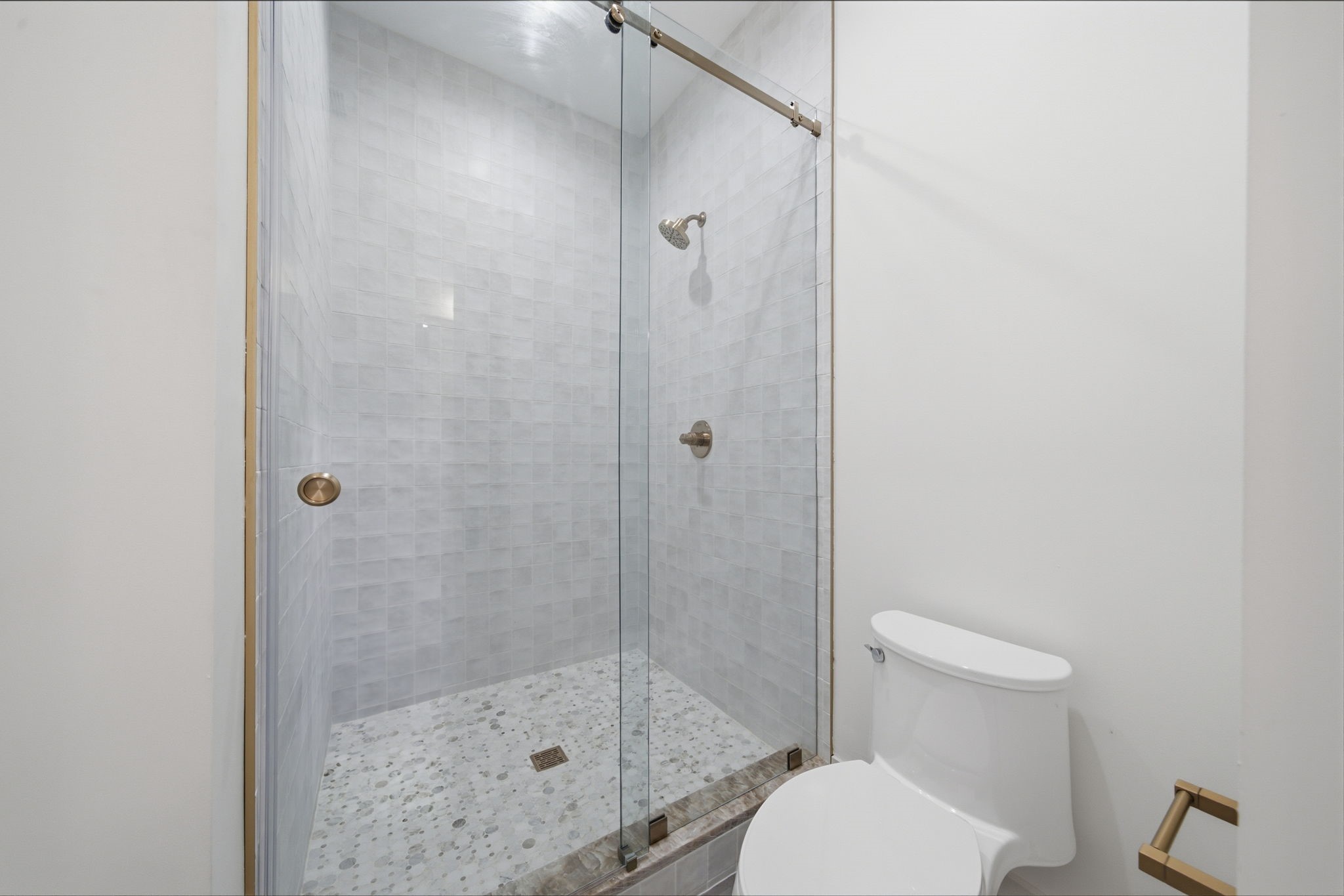 Jack and Jill shower and toilet.