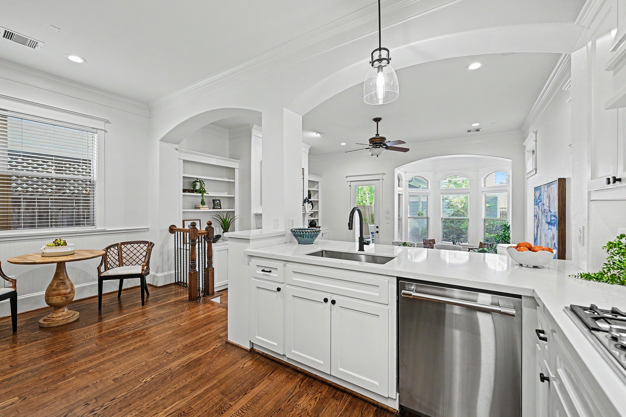 Adjoining the kitchen is a nice breakfast eat-in area.