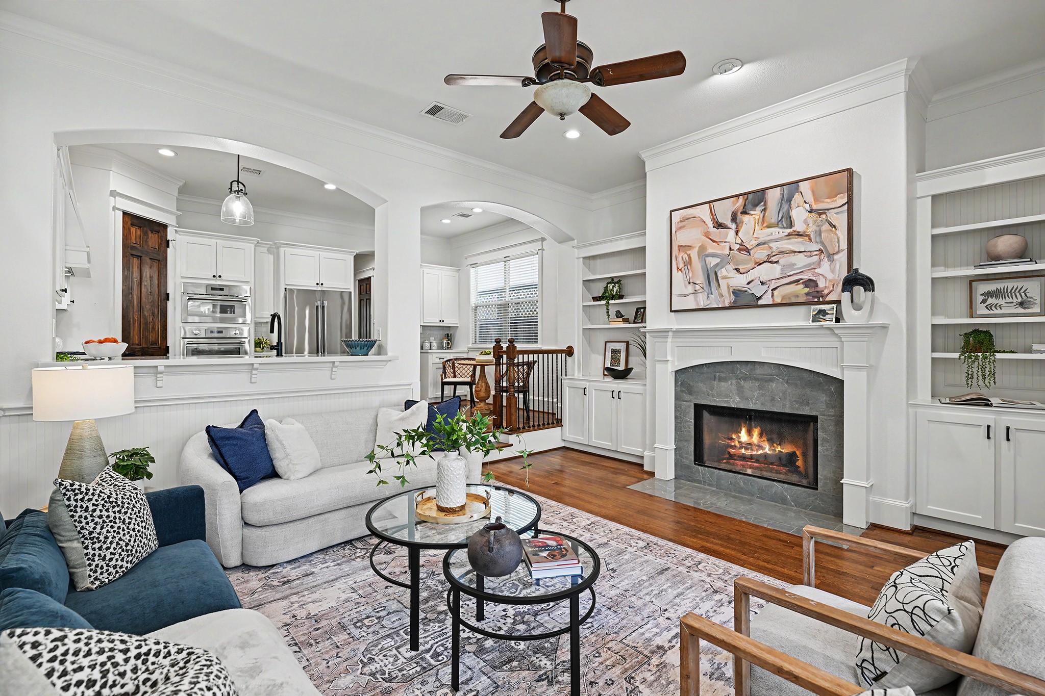 The family room is wired for sound.