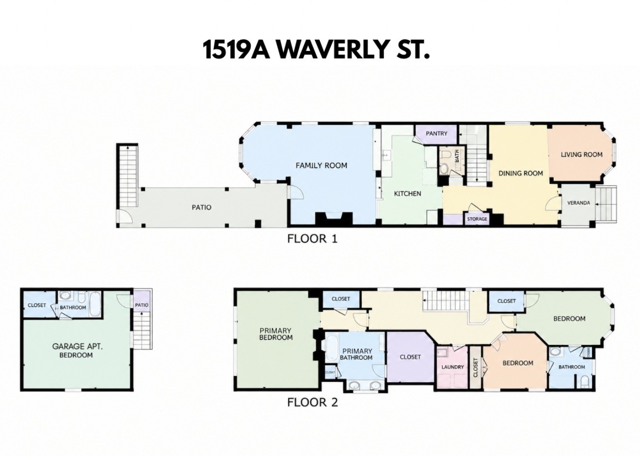Floorplan of 1519A Waverly St.