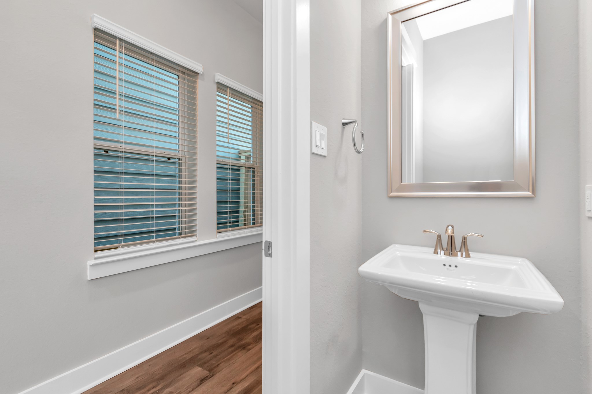 Spacious Light & Bright Half Bath.