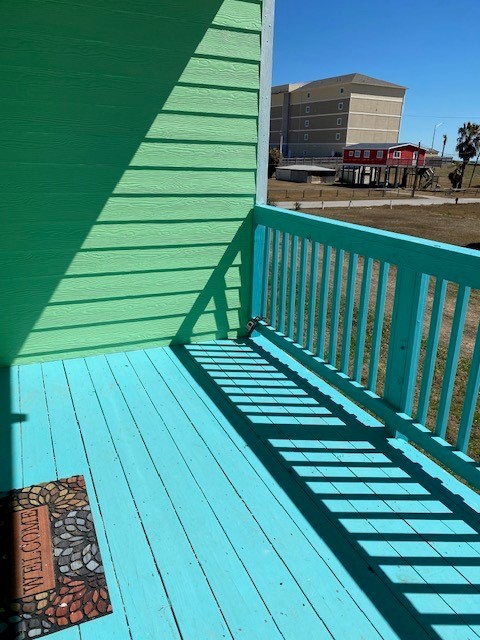 Deck area for 1st unit in duplex.