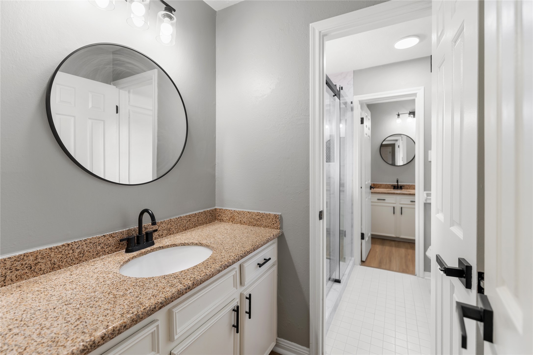 Alternate view of the secondary bathroom.