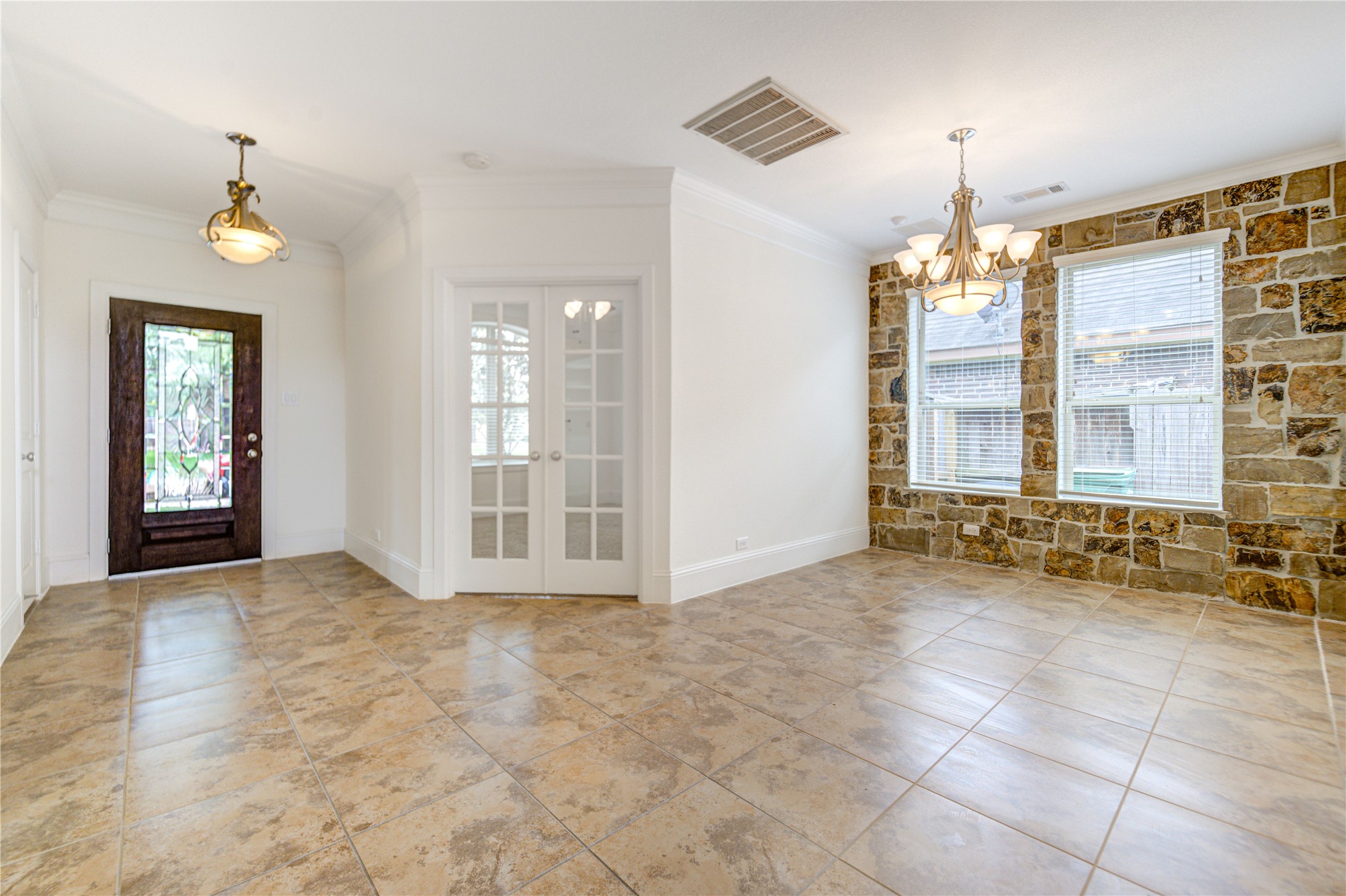 You will be received by the office and formal dining room.