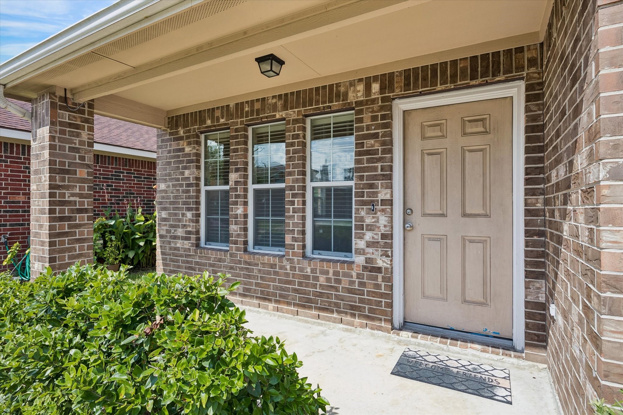 Enjoy relaxation on the inviting covered patio Enjoy relaxation on the inviting covered patio