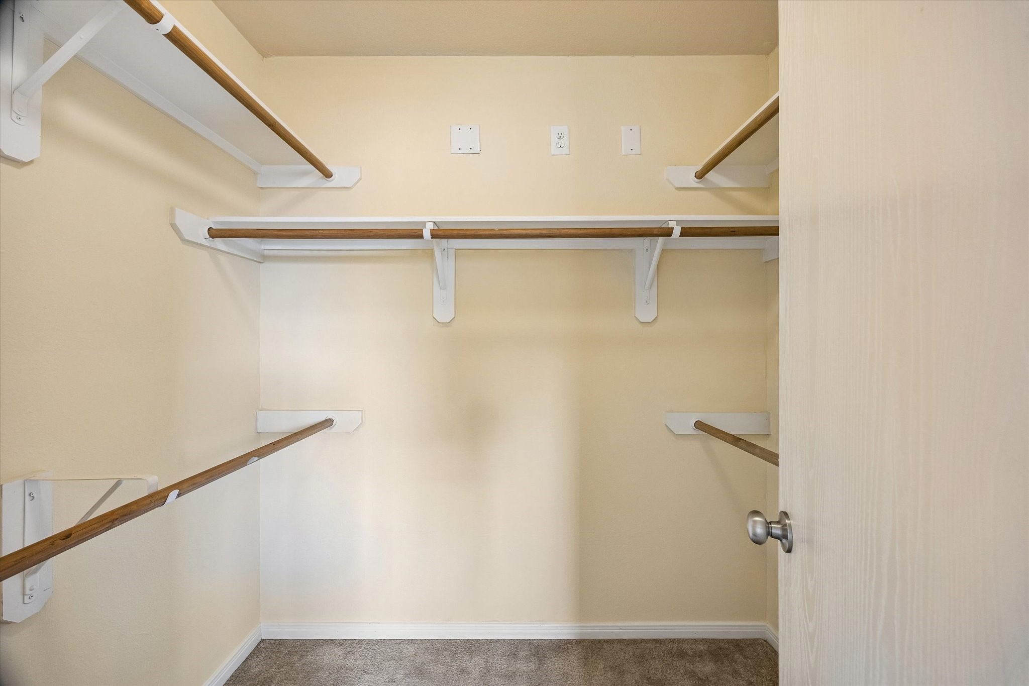Spacious walk-in closet offering ample storage and organization